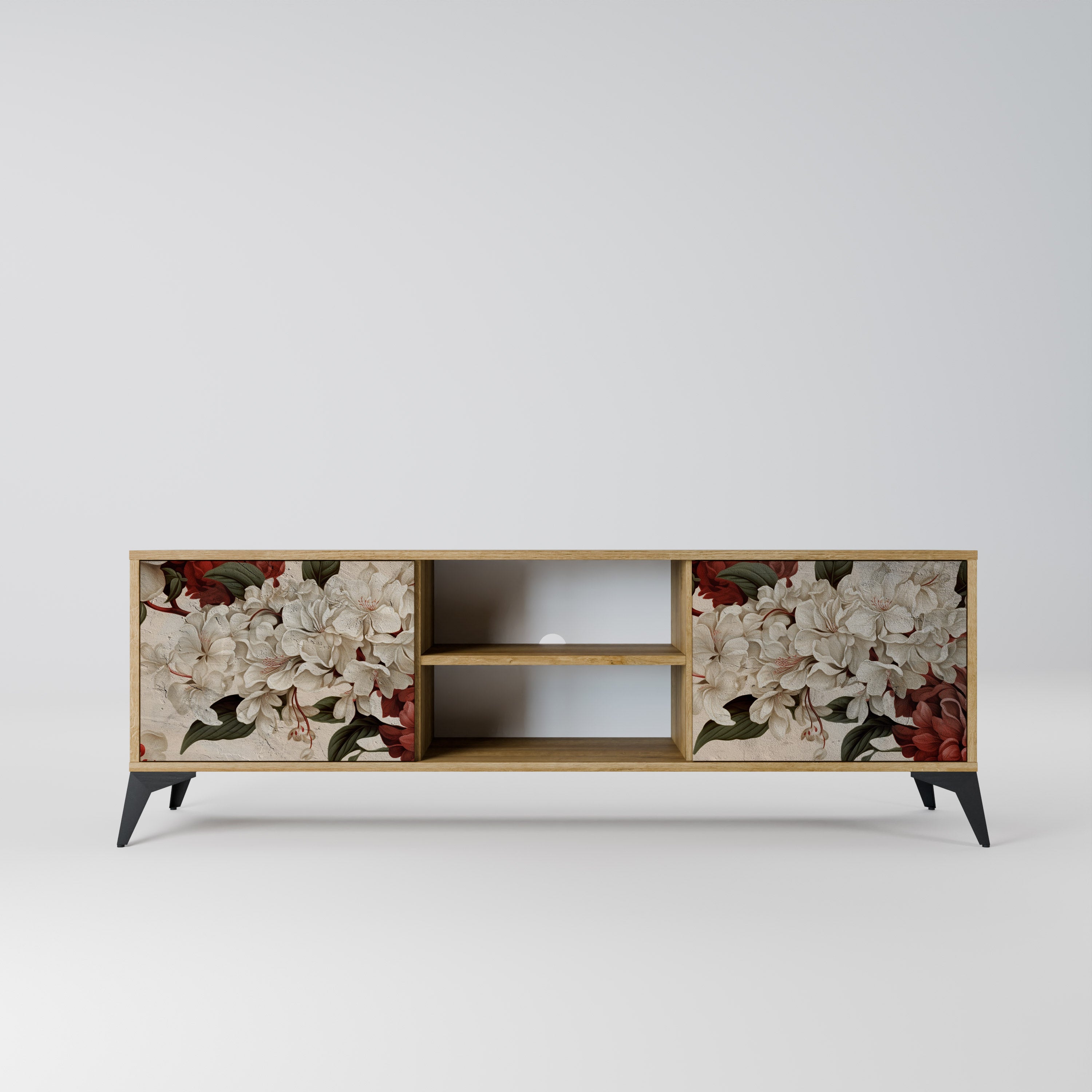 Mueble de TV de 2 puertas con efecto roble EPHEMERAL DAYS