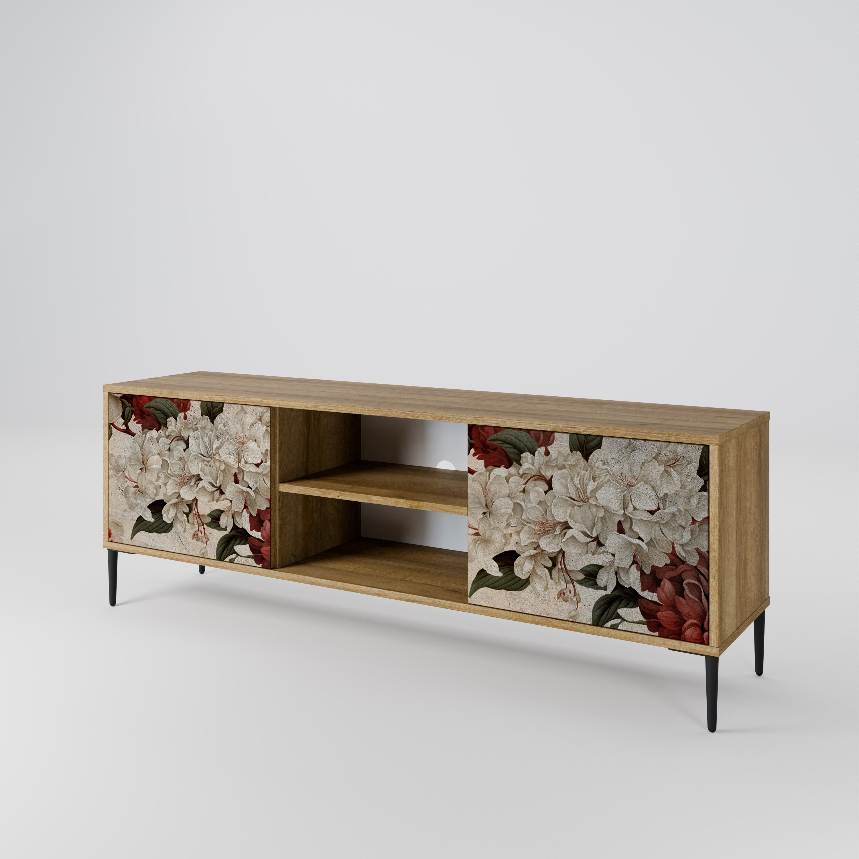 Mueble de TV de 2 puertas con efecto roble EPHEMERAL DAYS