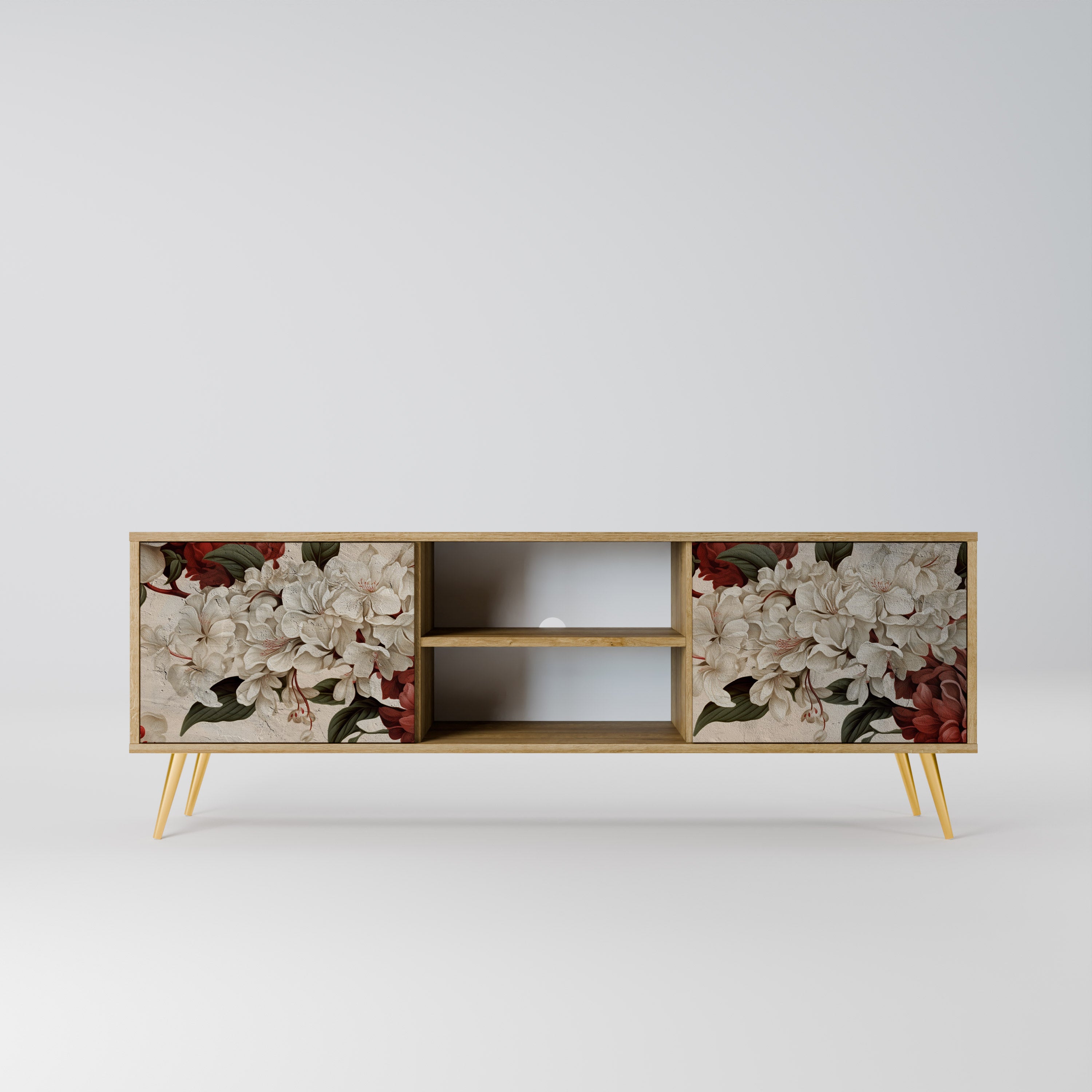Mueble de TV de 2 puertas con efecto roble EPHEMERAL DAYS