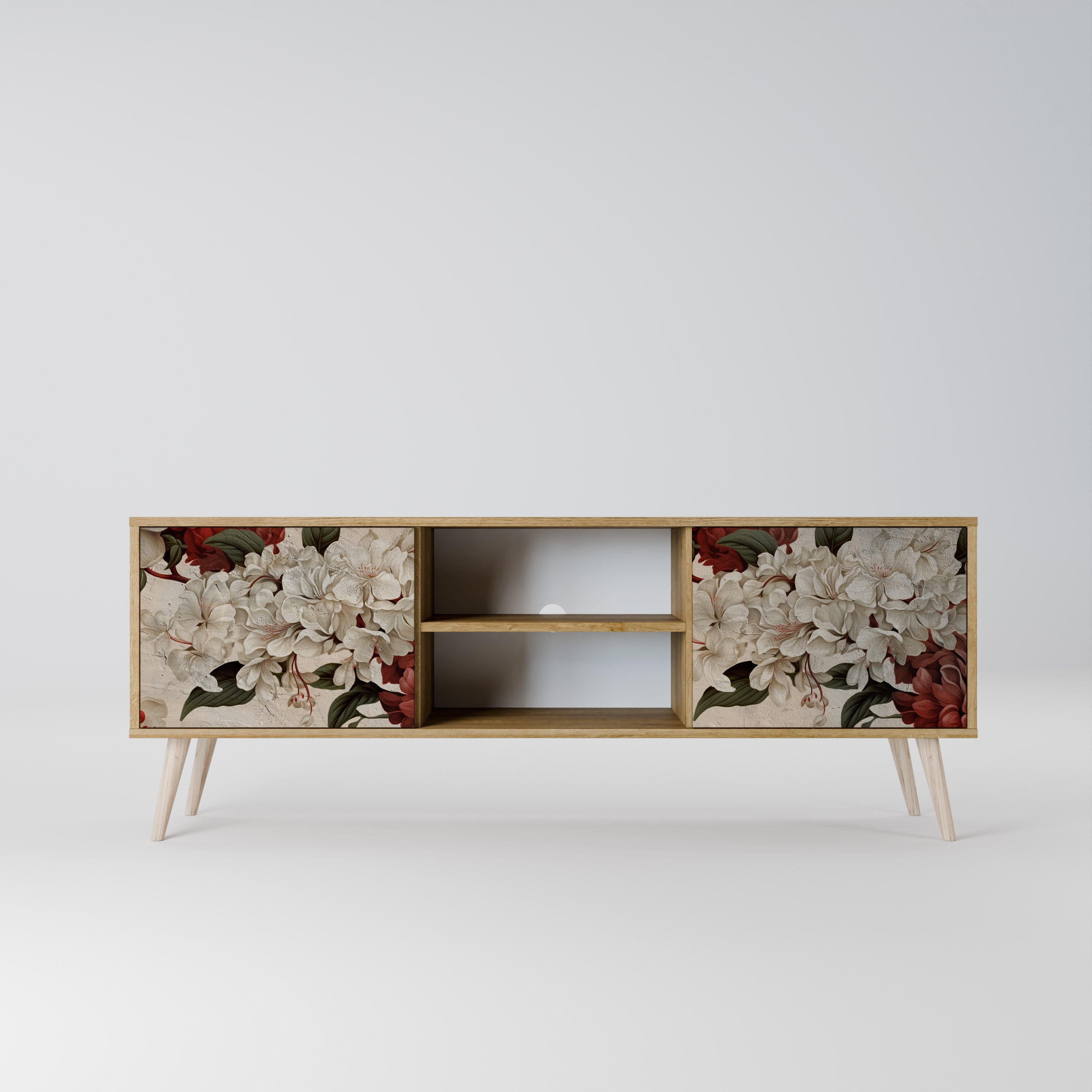 Mueble de TV de 2 puertas con efecto roble EPHEMERAL DAYS