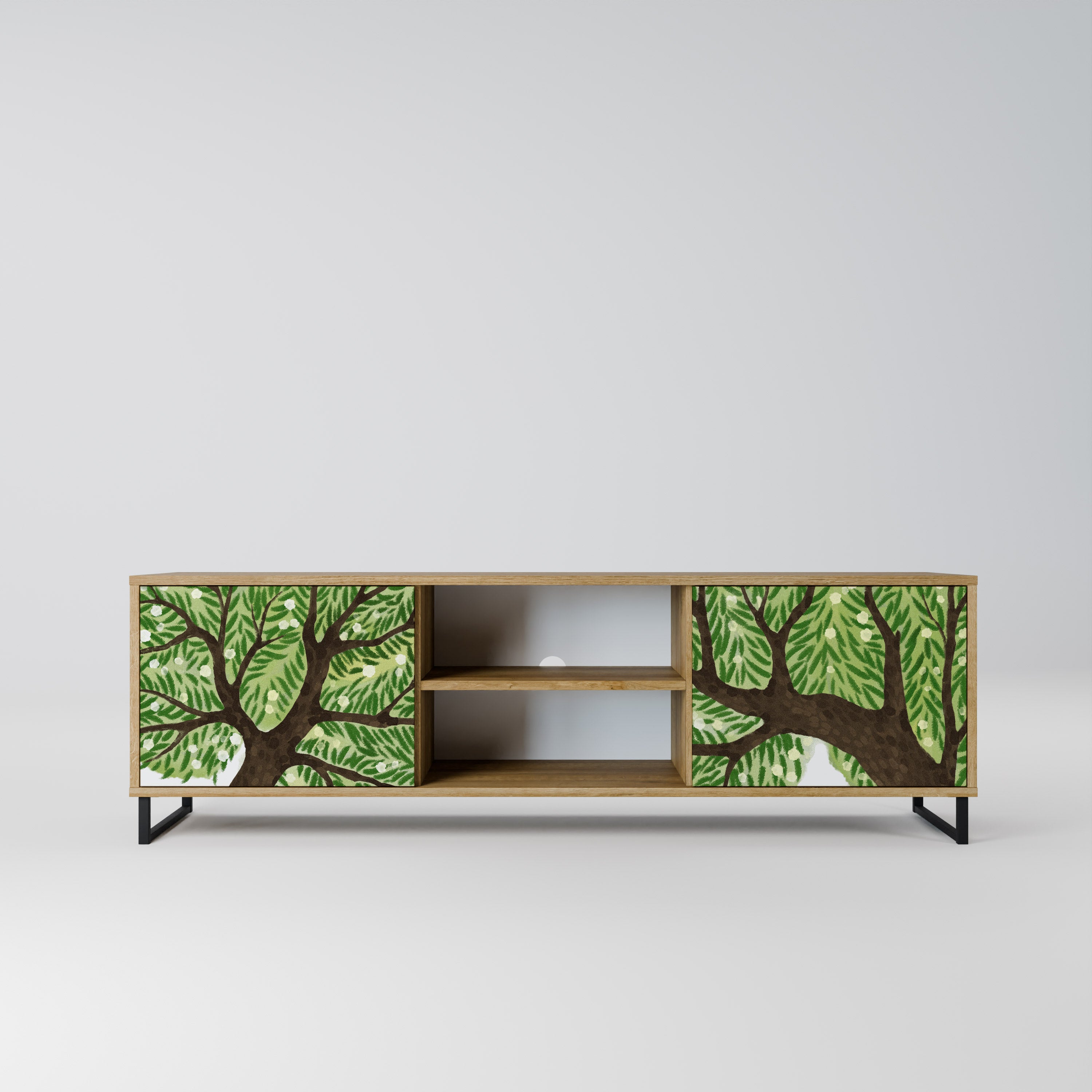 Mueble de TV WILDERNESS DASH de 2 puertas con efecto roble