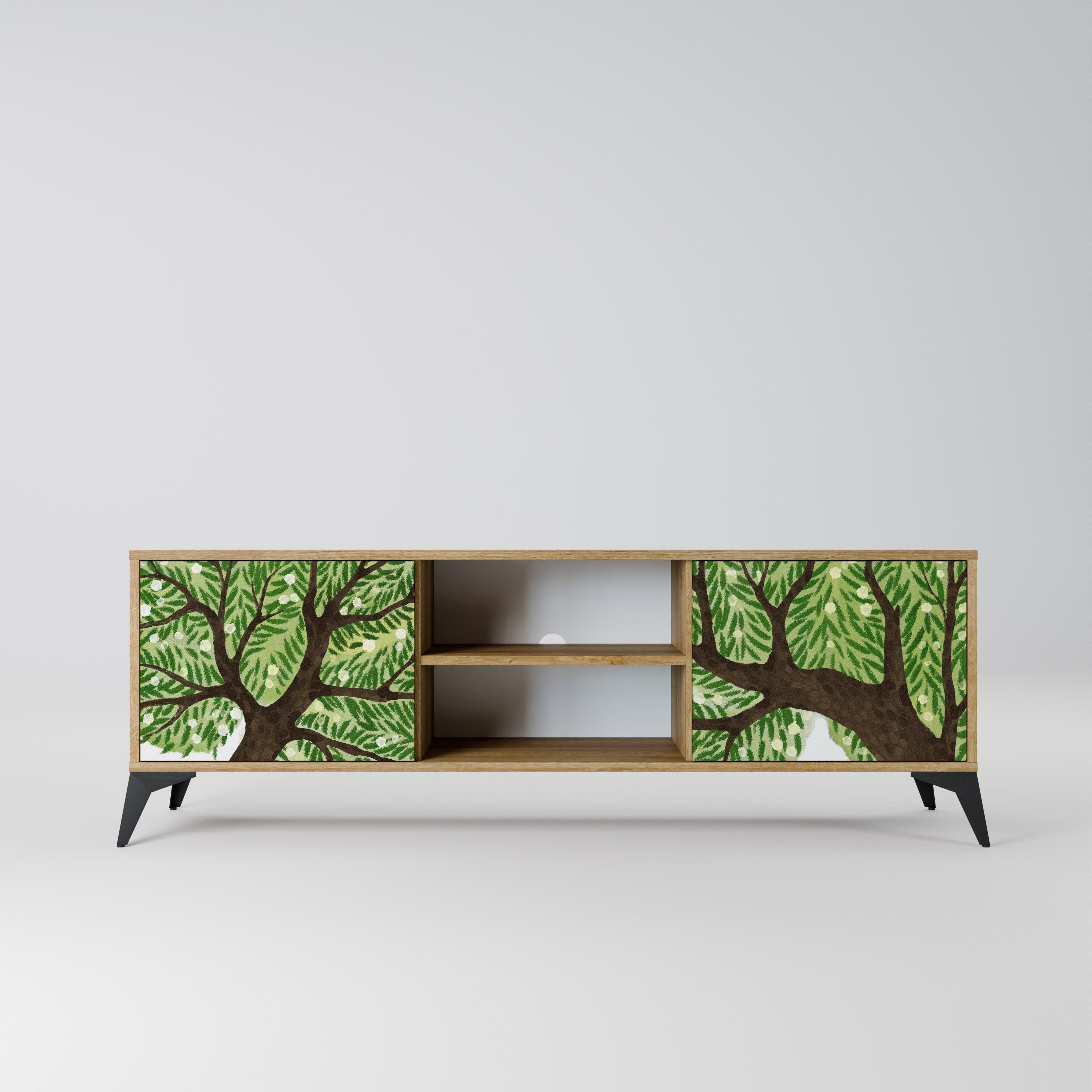 Mueble de TV WILDERNESS DASH de 2 puertas con efecto roble