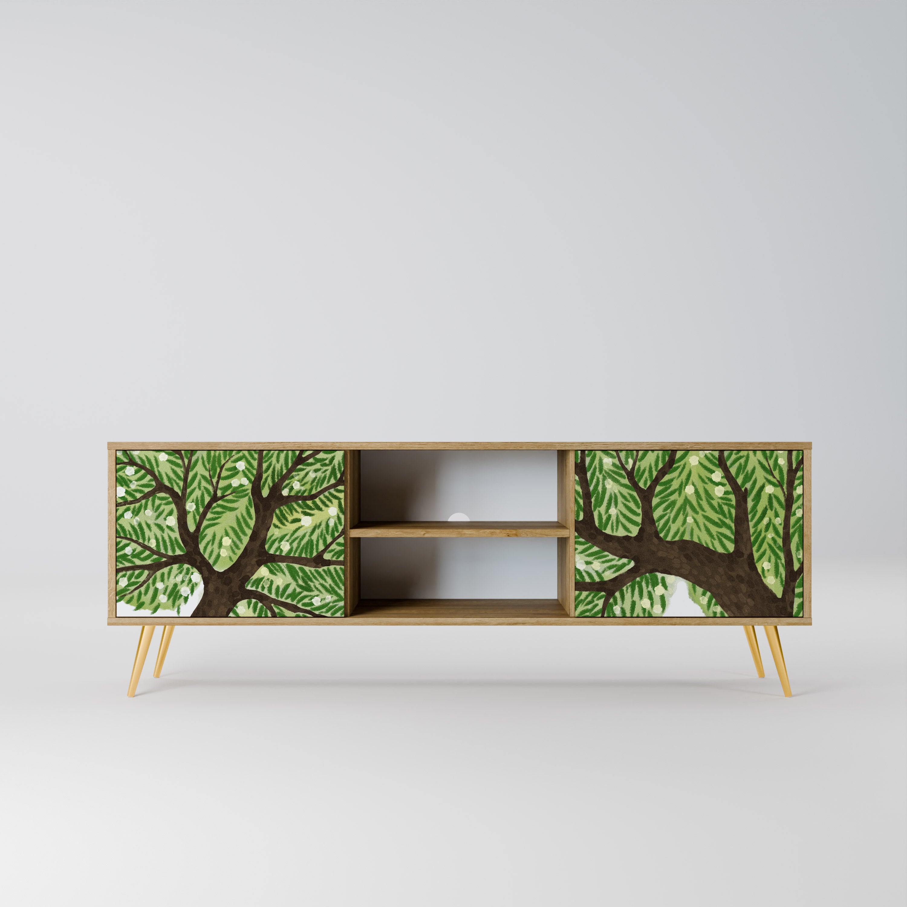 Mueble de TV WILDERNESS DASH de 2 puertas con efecto roble