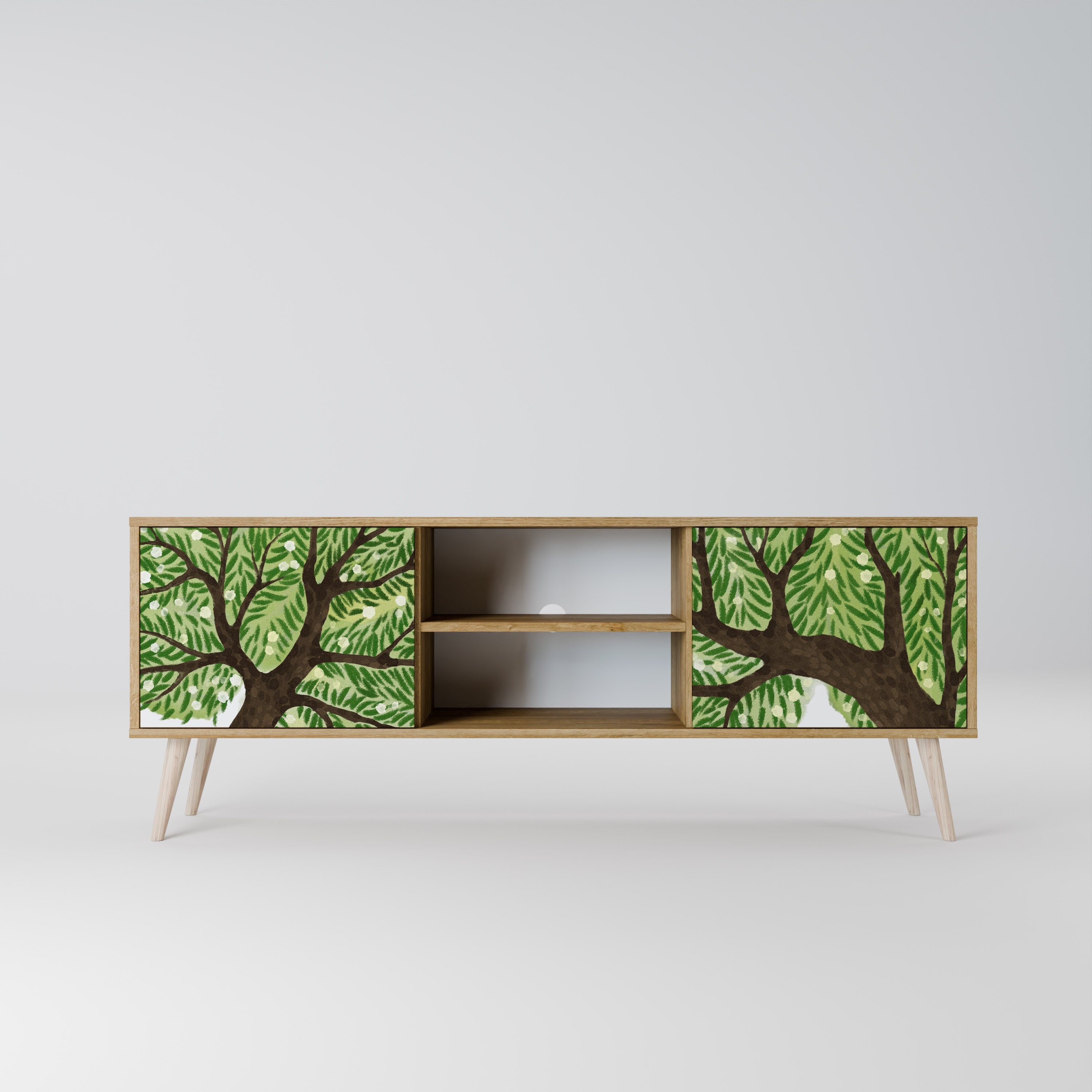 Mueble de TV WILDERNESS DASH de 2 puertas con efecto roble