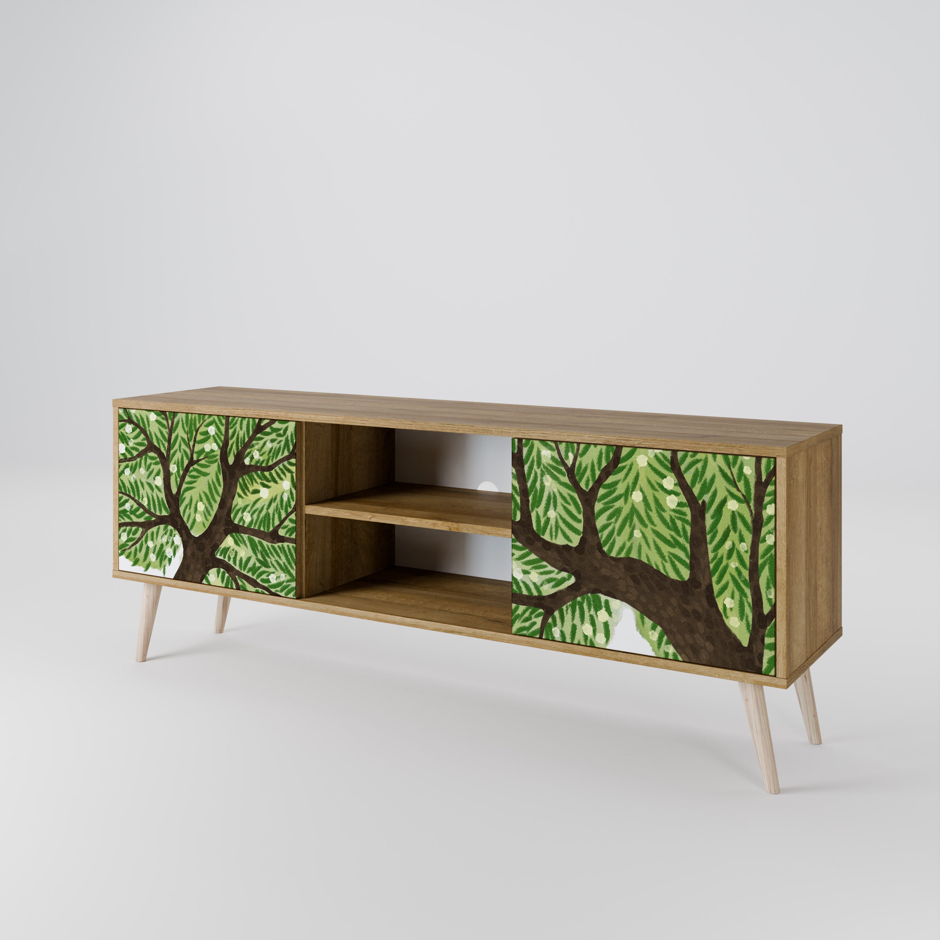 Mueble de TV WILDERNESS DASH de 2 puertas con efecto roble