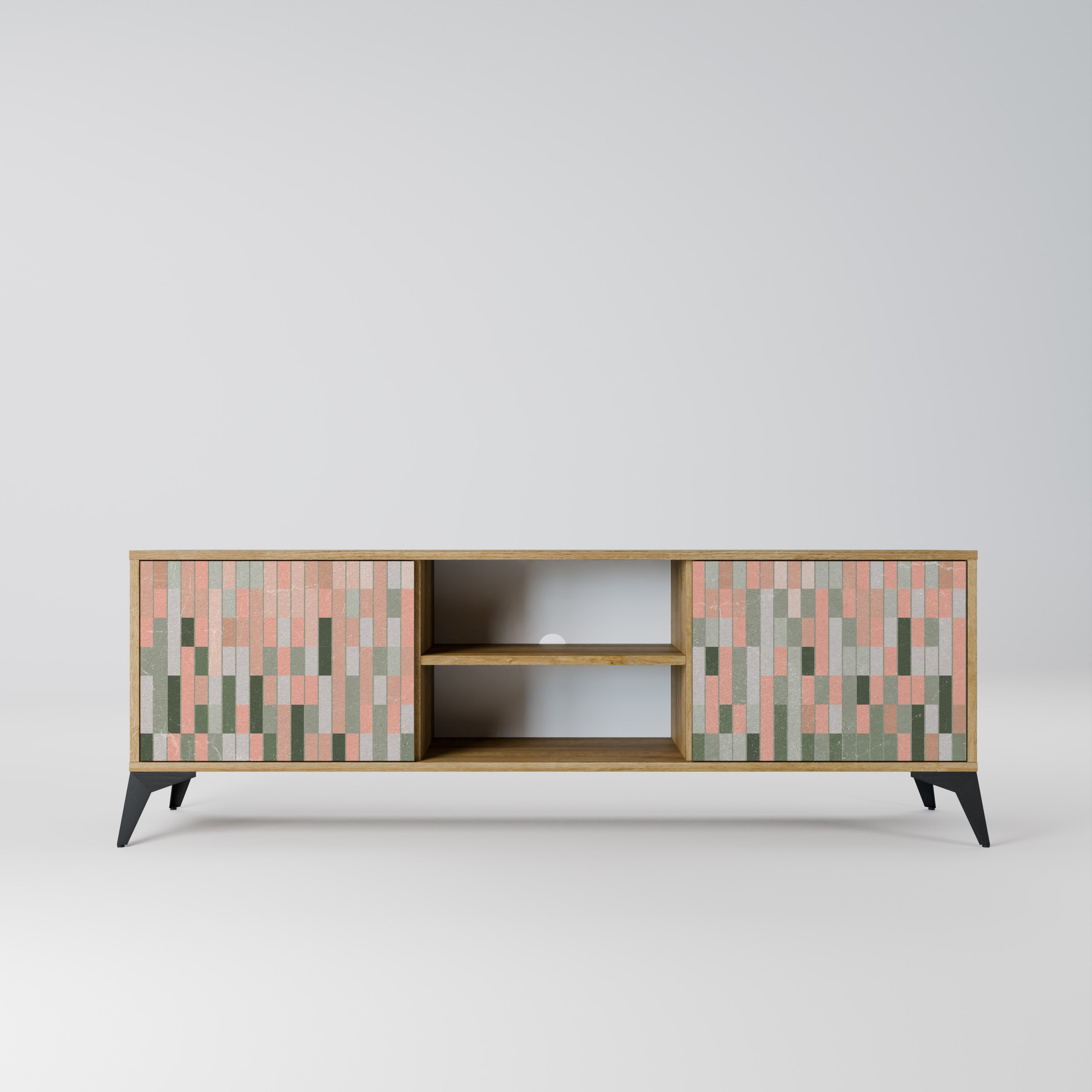 BUILDING THE FUTURE 2-Door TV Stand in Oak Effect