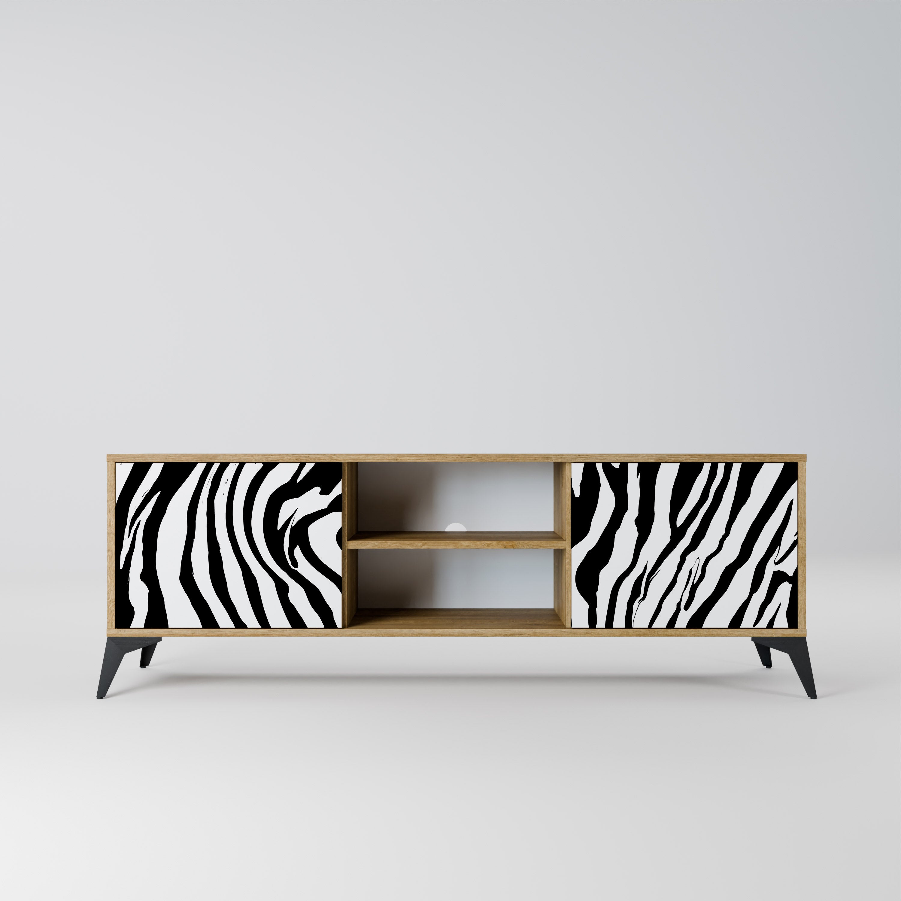 SPLENDID ZEBRA 2-Door TV Stand in Oak Effect