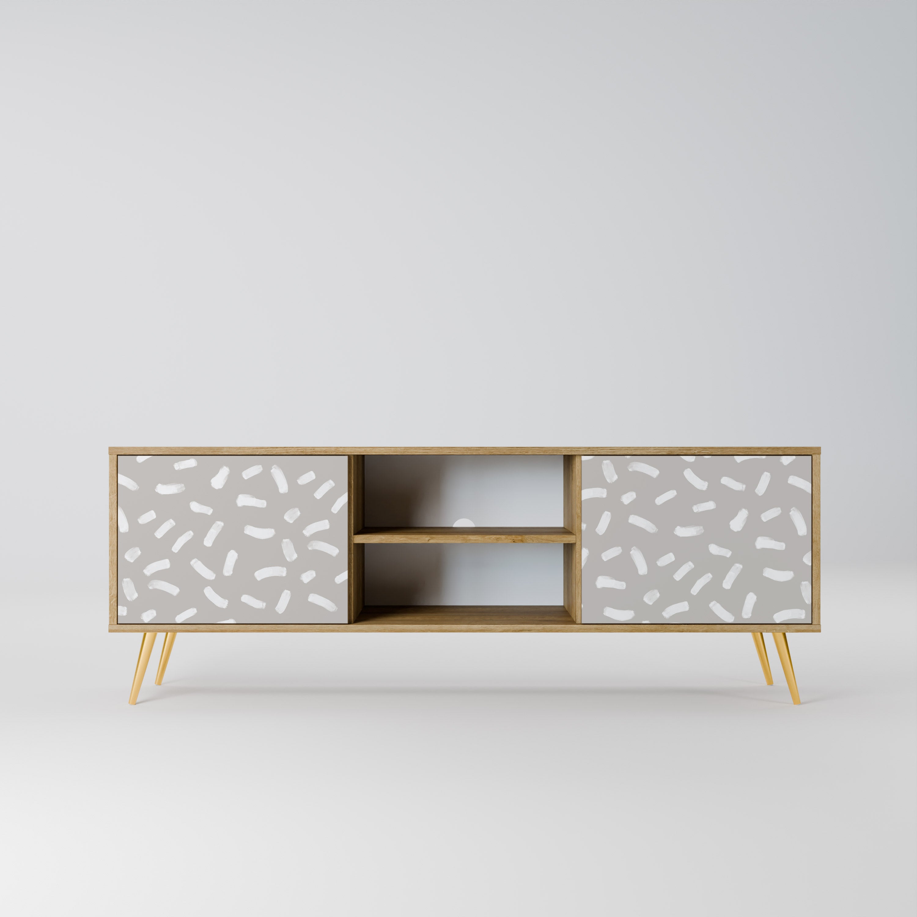 PASSING SECONDS 2-Door TV Stand in Oak Effect