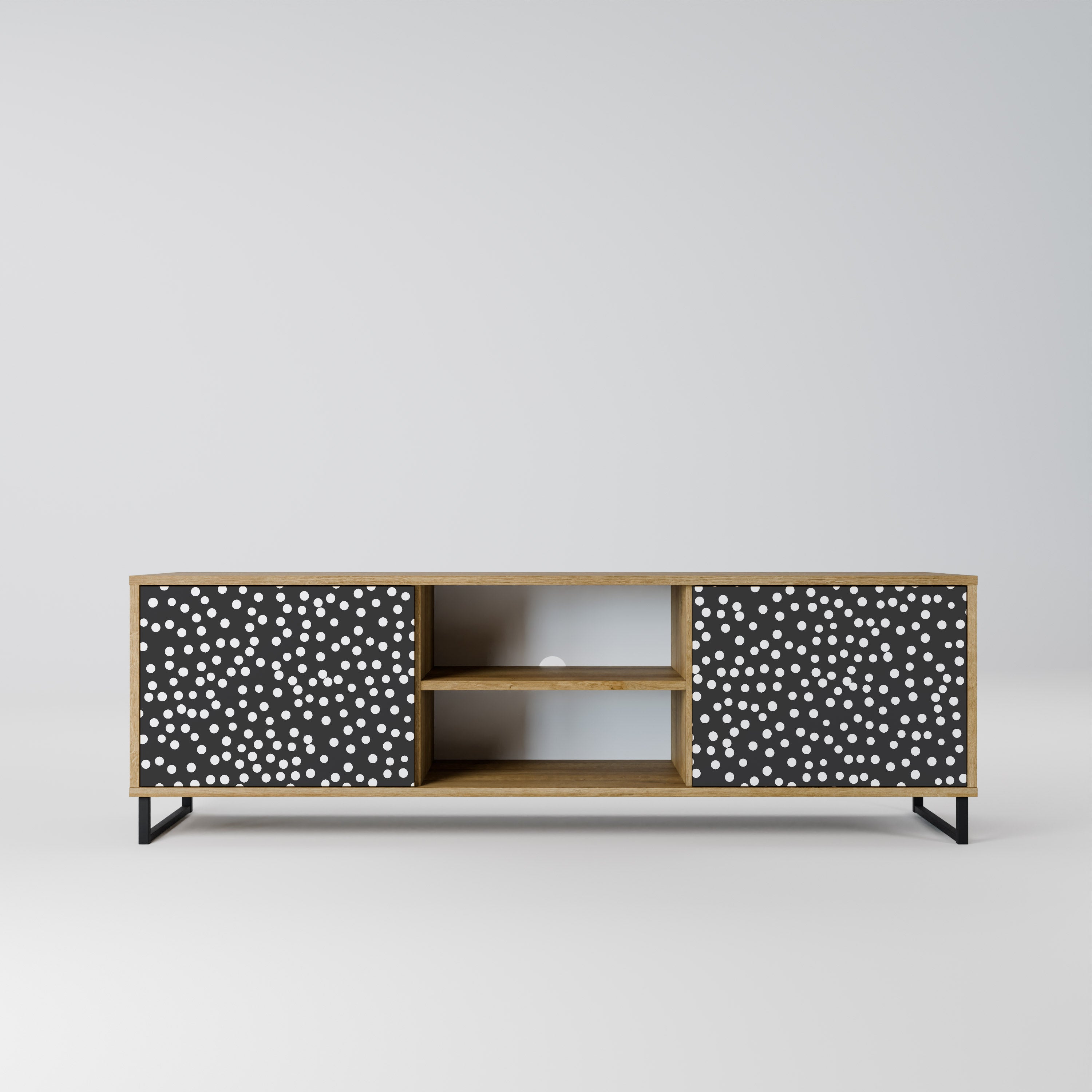 BLINDING LIGHTS 2-Door TV Stand in Oak Effect