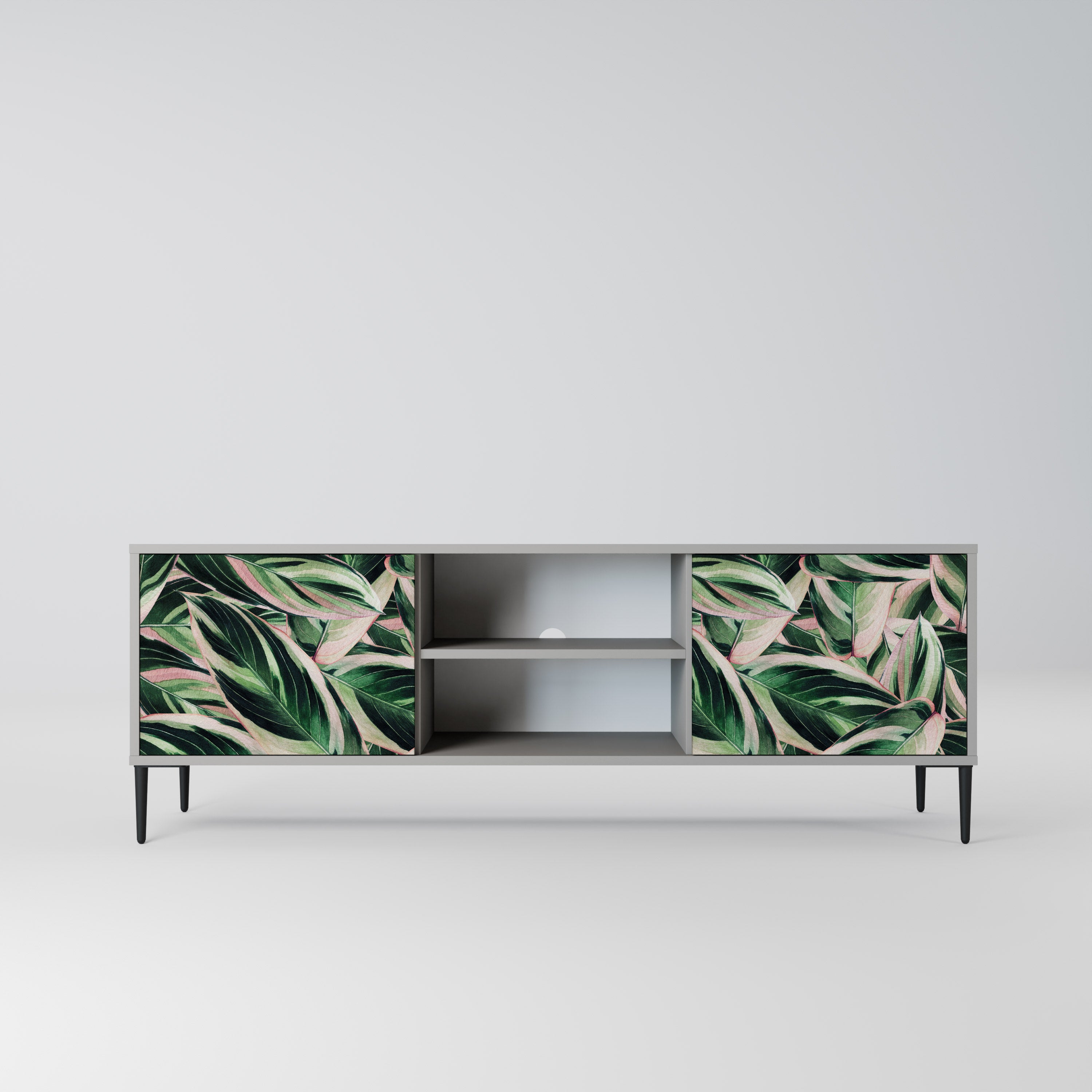 EERIE STROMANTHE 2-Door TV Stand in Grey Finish