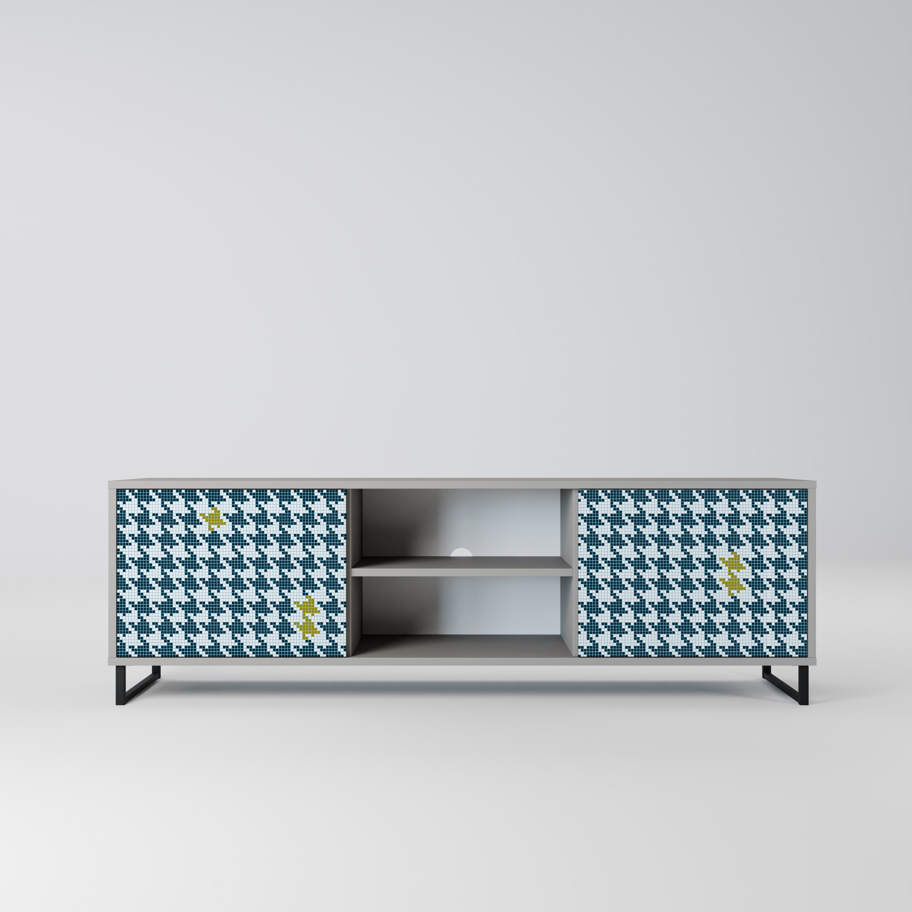 OUT OF CONTEXT 2-Door TV Stand in Grey Finish