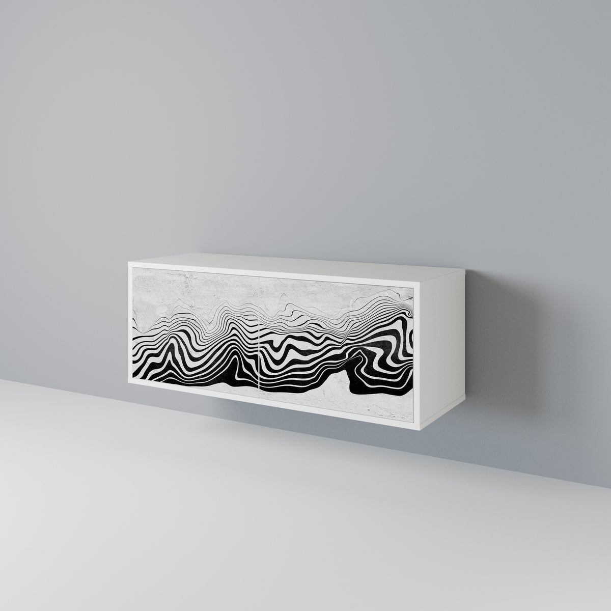 MONOCHROME MIRAGE Mueble de TV Compacto de 2 puertas