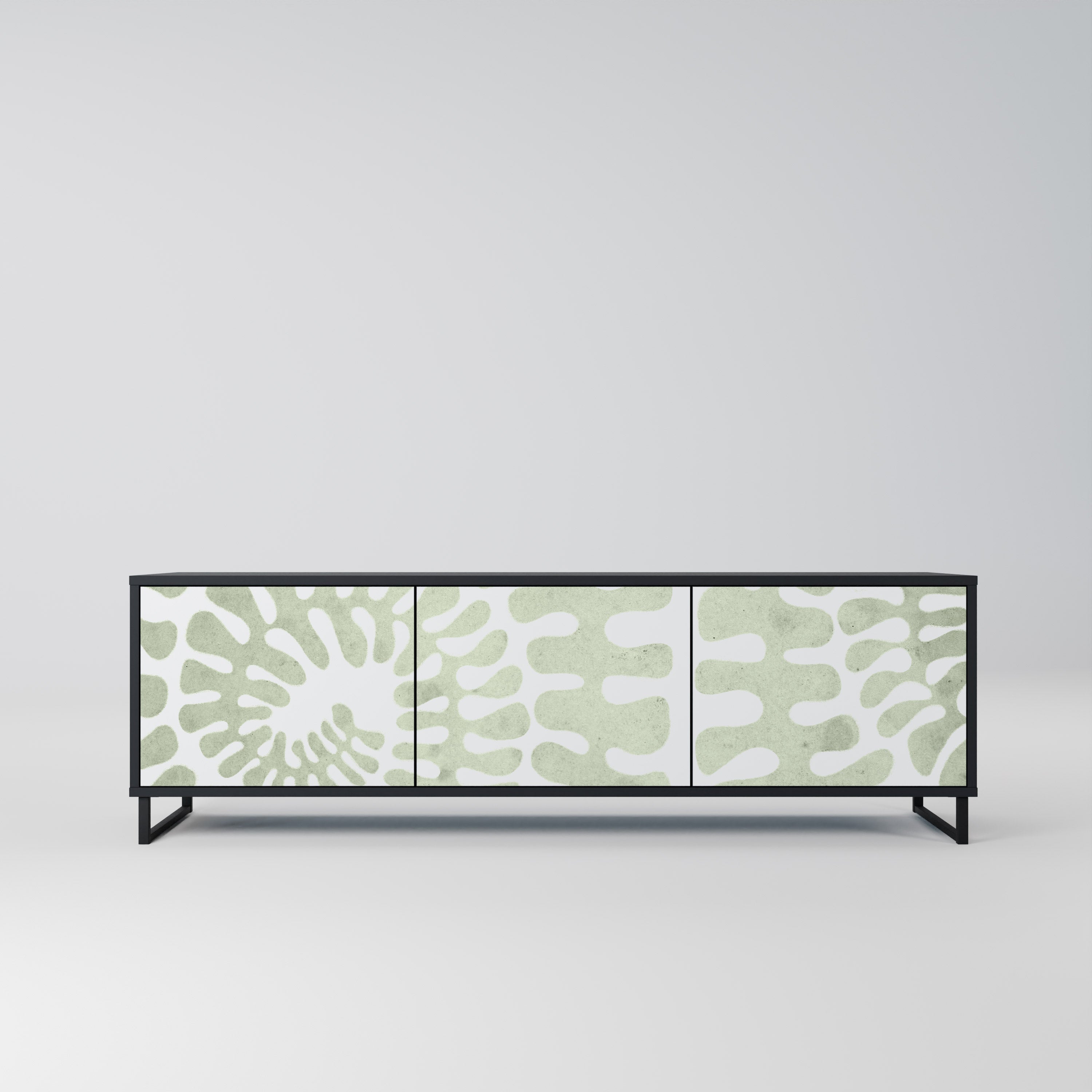 Mueble de TV HELIX DANCE de 3 puertas con acabado negro