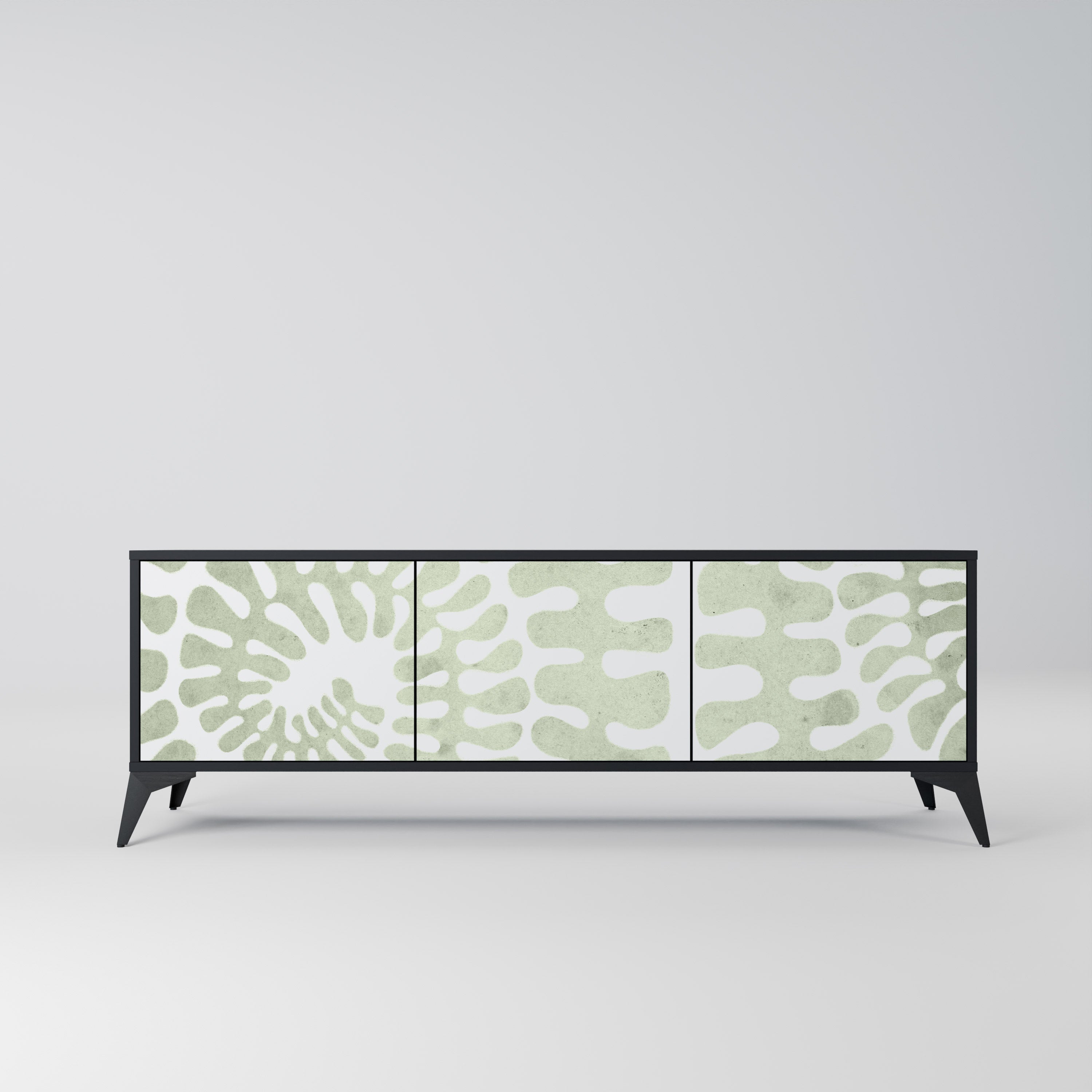 Mueble de TV HELIX DANCE de 3 puertas con acabado negro