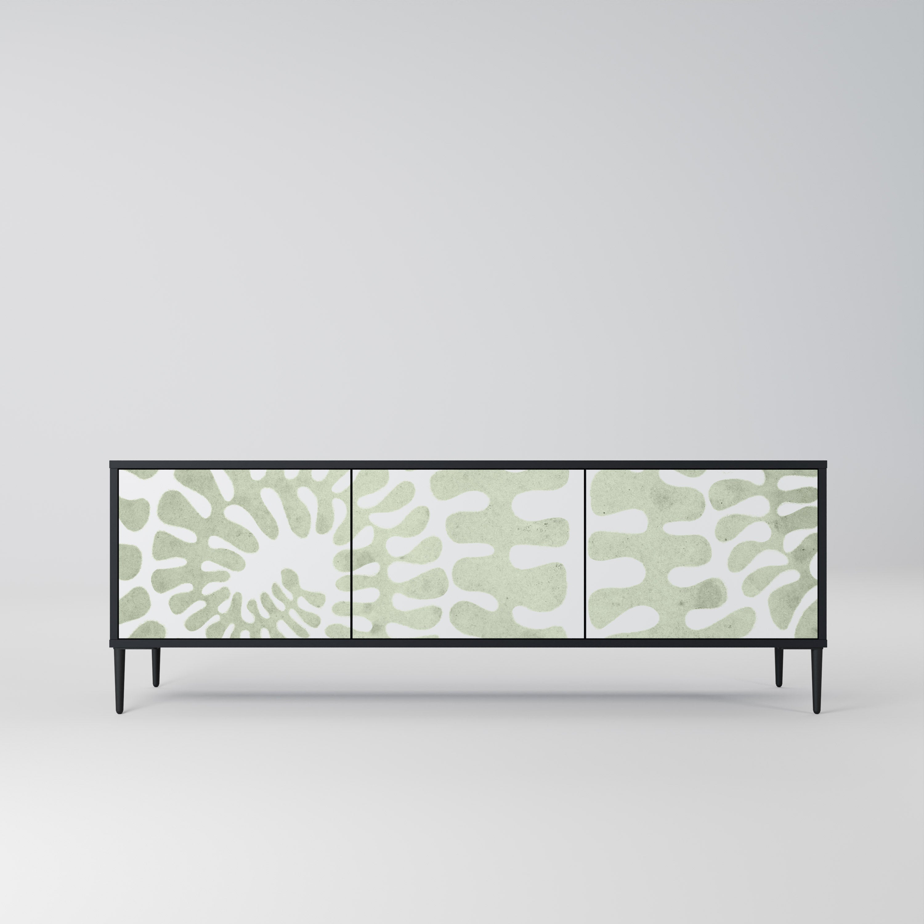 Mueble de TV HELIX DANCE de 3 puertas con acabado negro