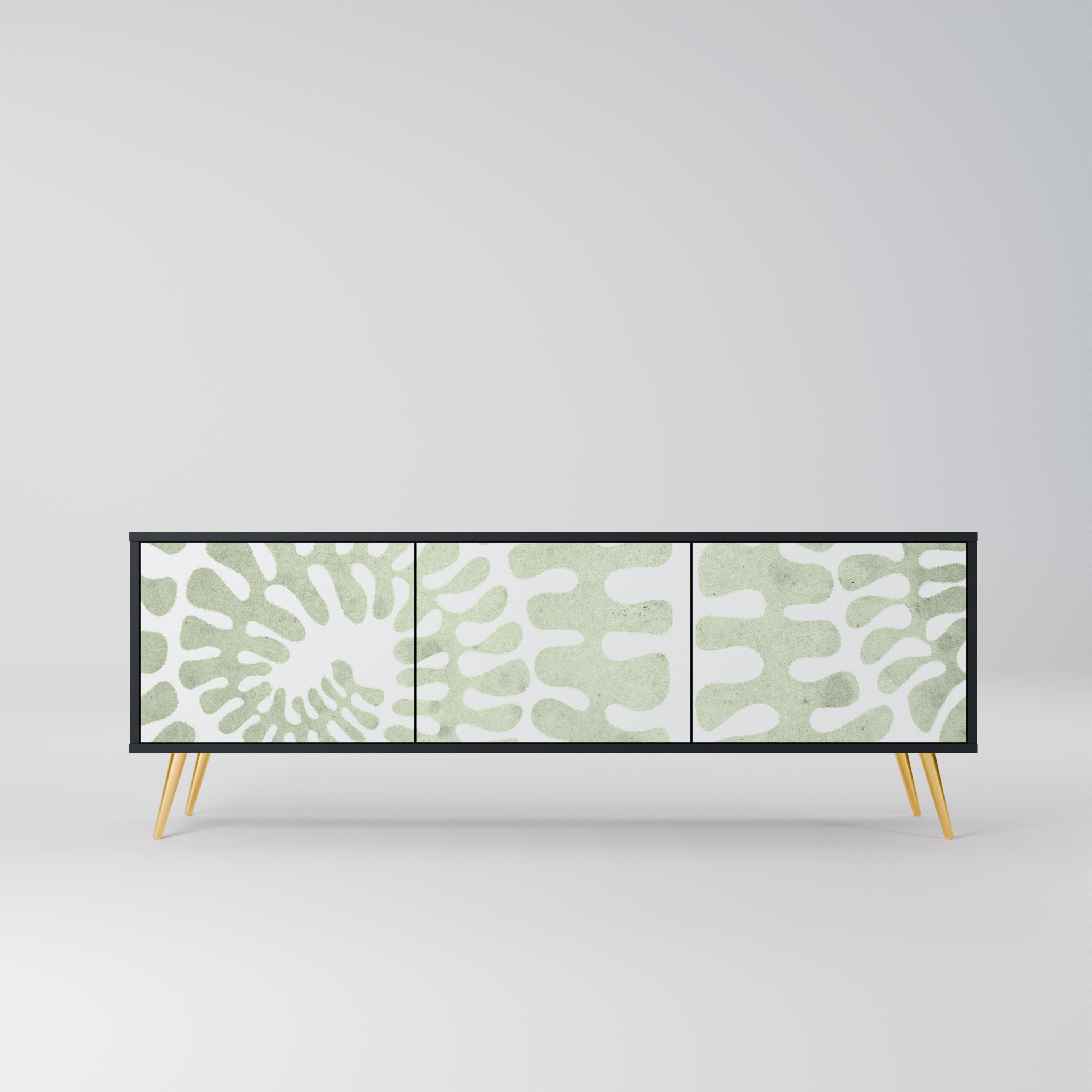 Mueble de TV HELIX DANCE de 3 puertas con acabado negro
