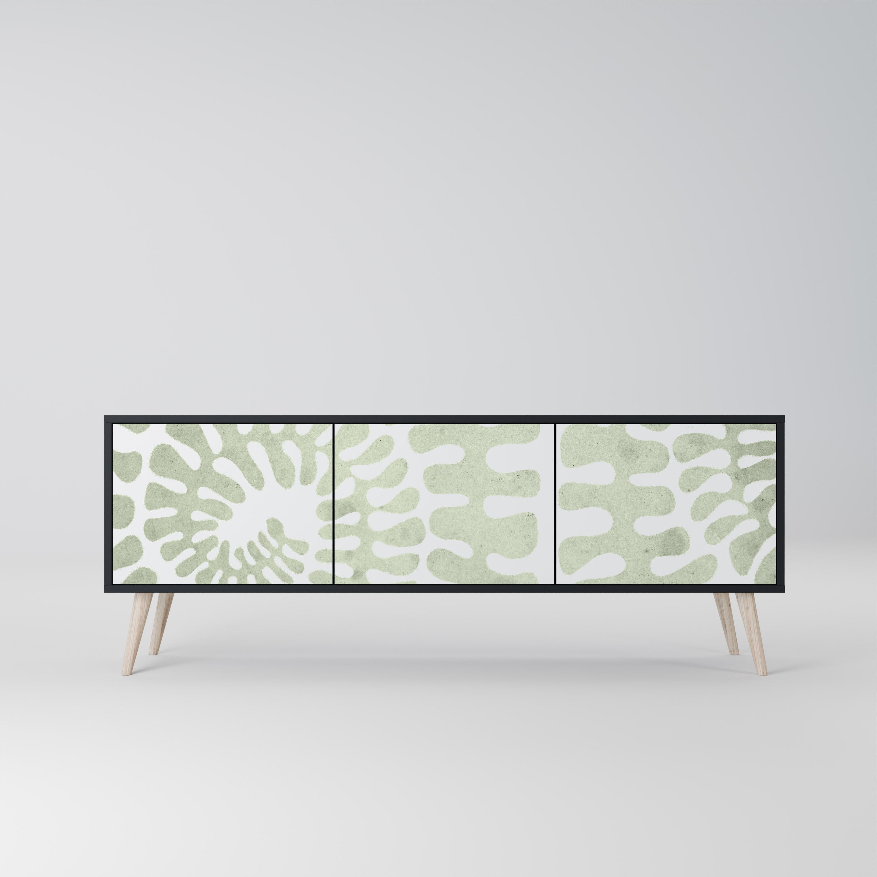 Mueble de TV HELIX DANCE de 3 puertas con acabado negro
