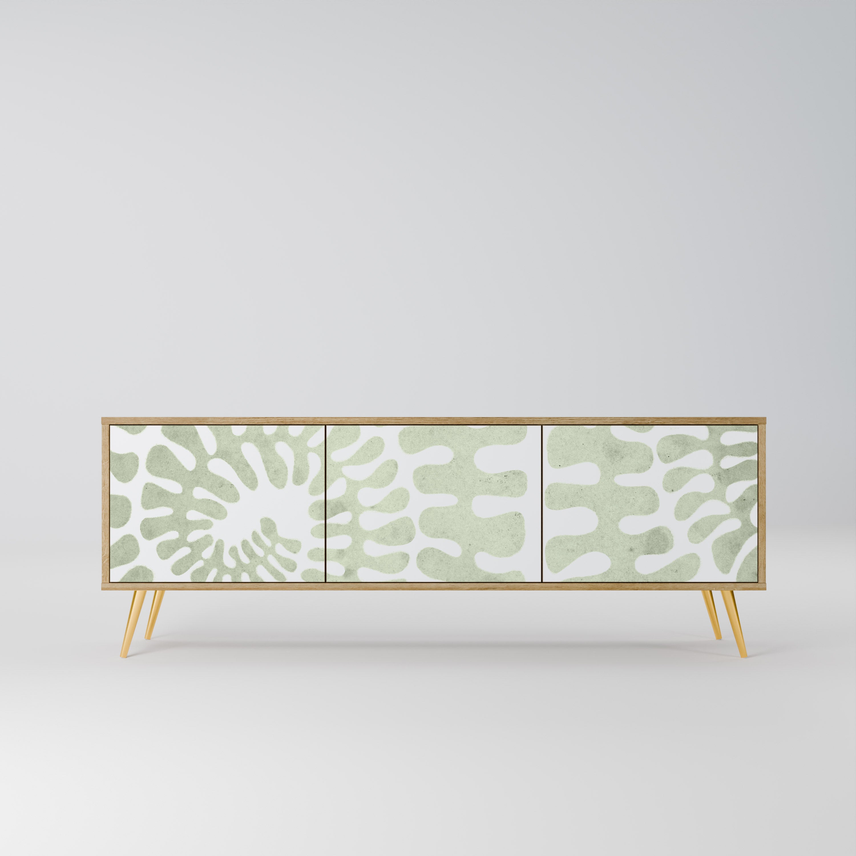 HELIX DANCE 3-Door TV Stand in Oak Effect