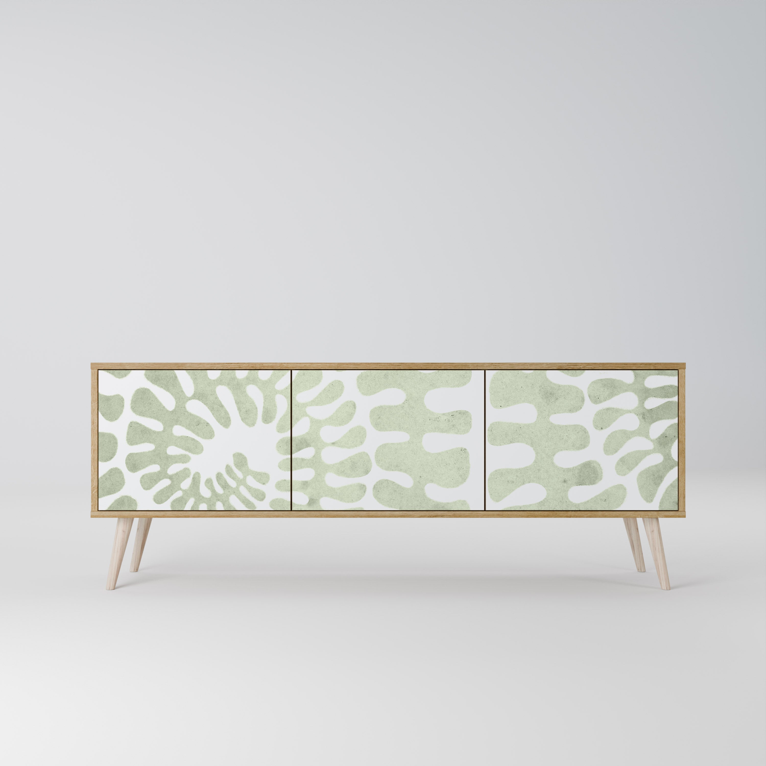 HELIX DANCE 3-Door TV Stand in Oak Effect