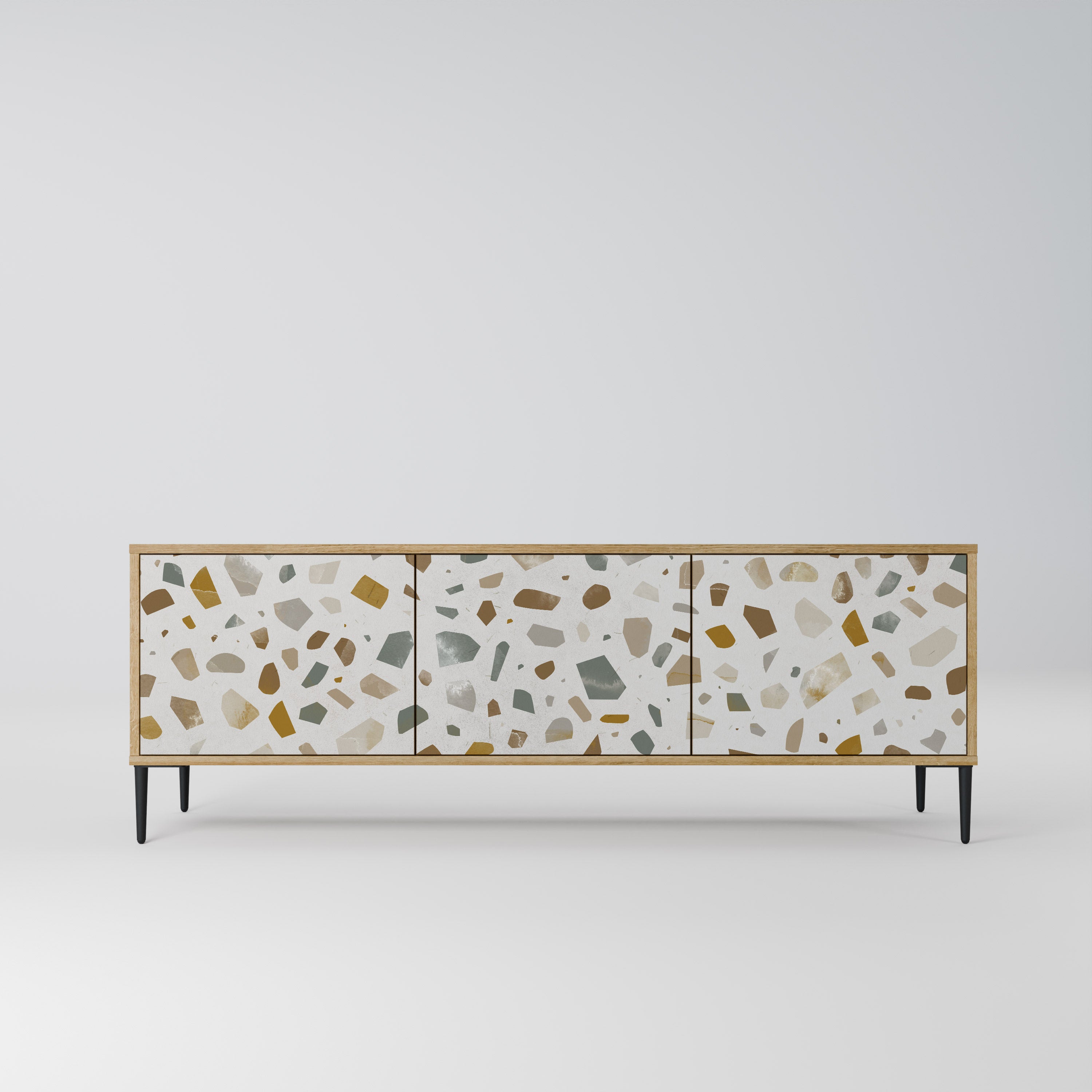 PIECES OF TOMORROW 3-Door TV Stand in Oak Effect