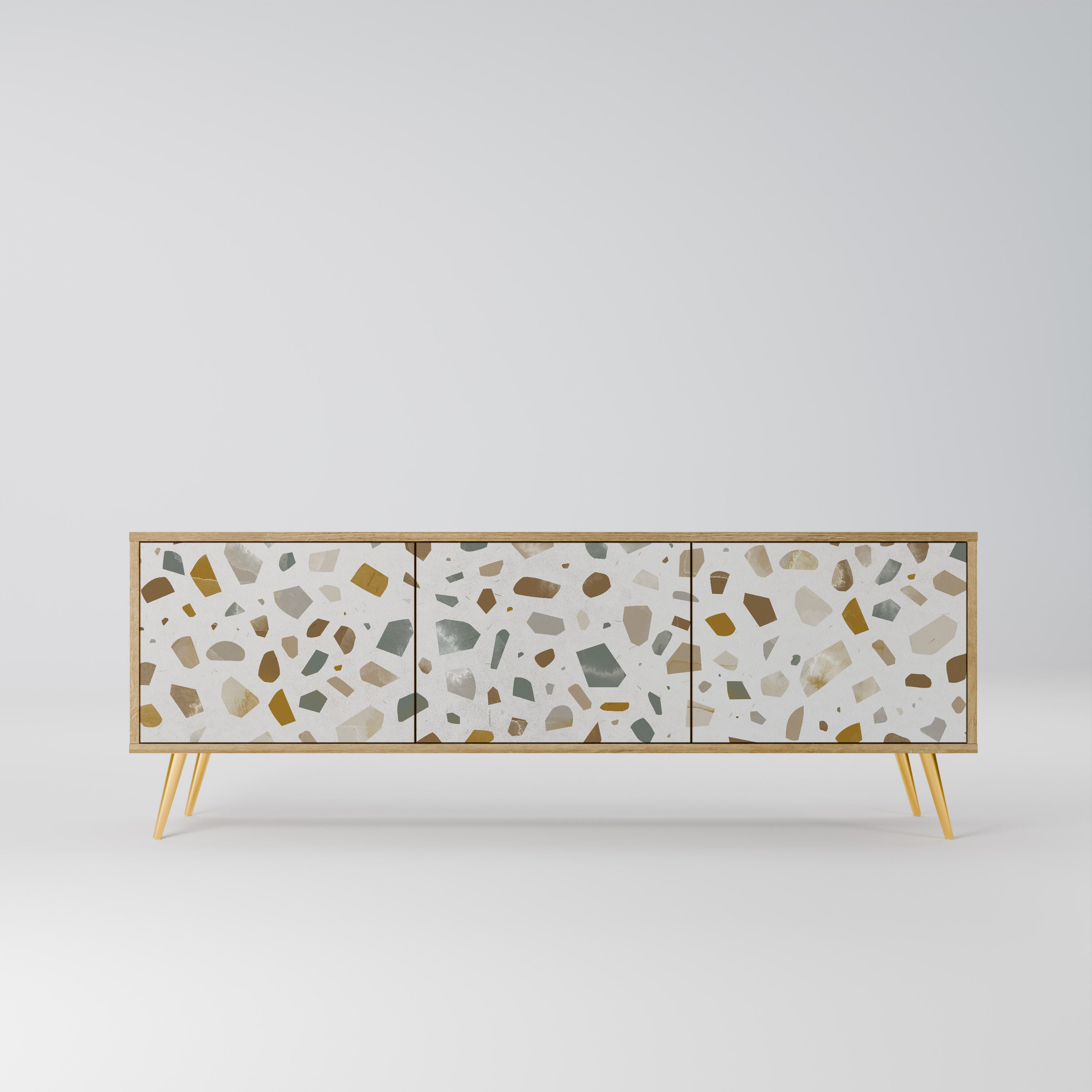 PIECES OF TOMORROW 3-Door TV Stand in Oak Effect