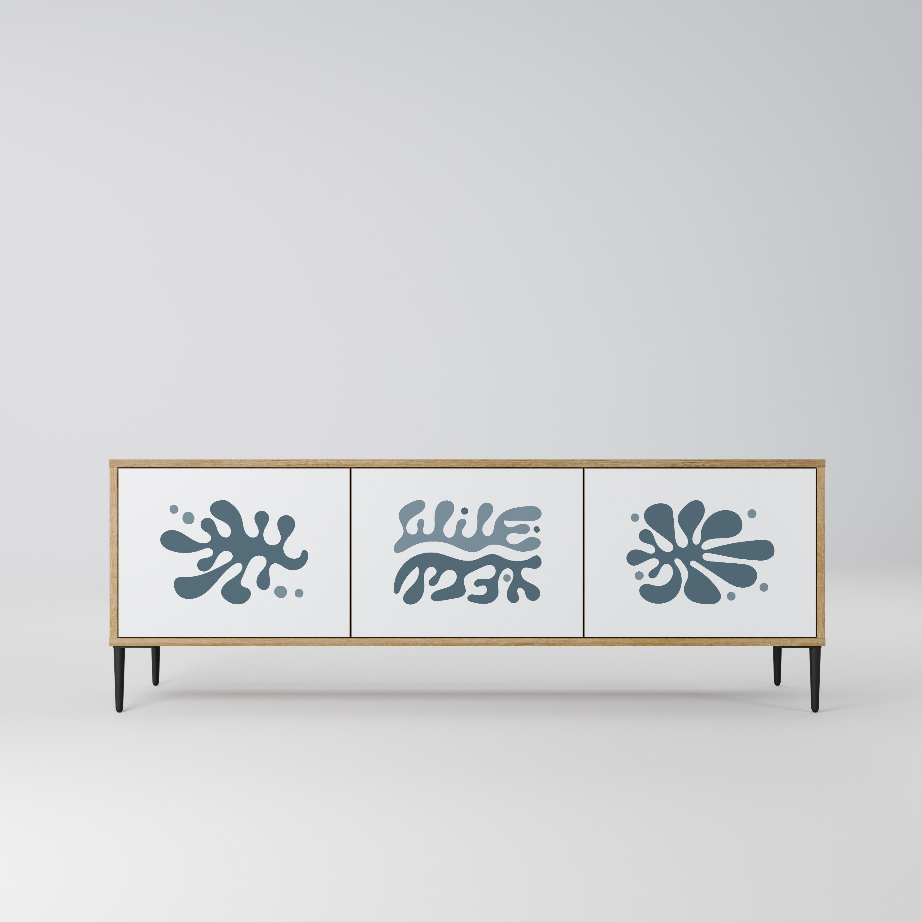 WONDERLAND VEGETATION 3-Door TV Stand in Oak Effect