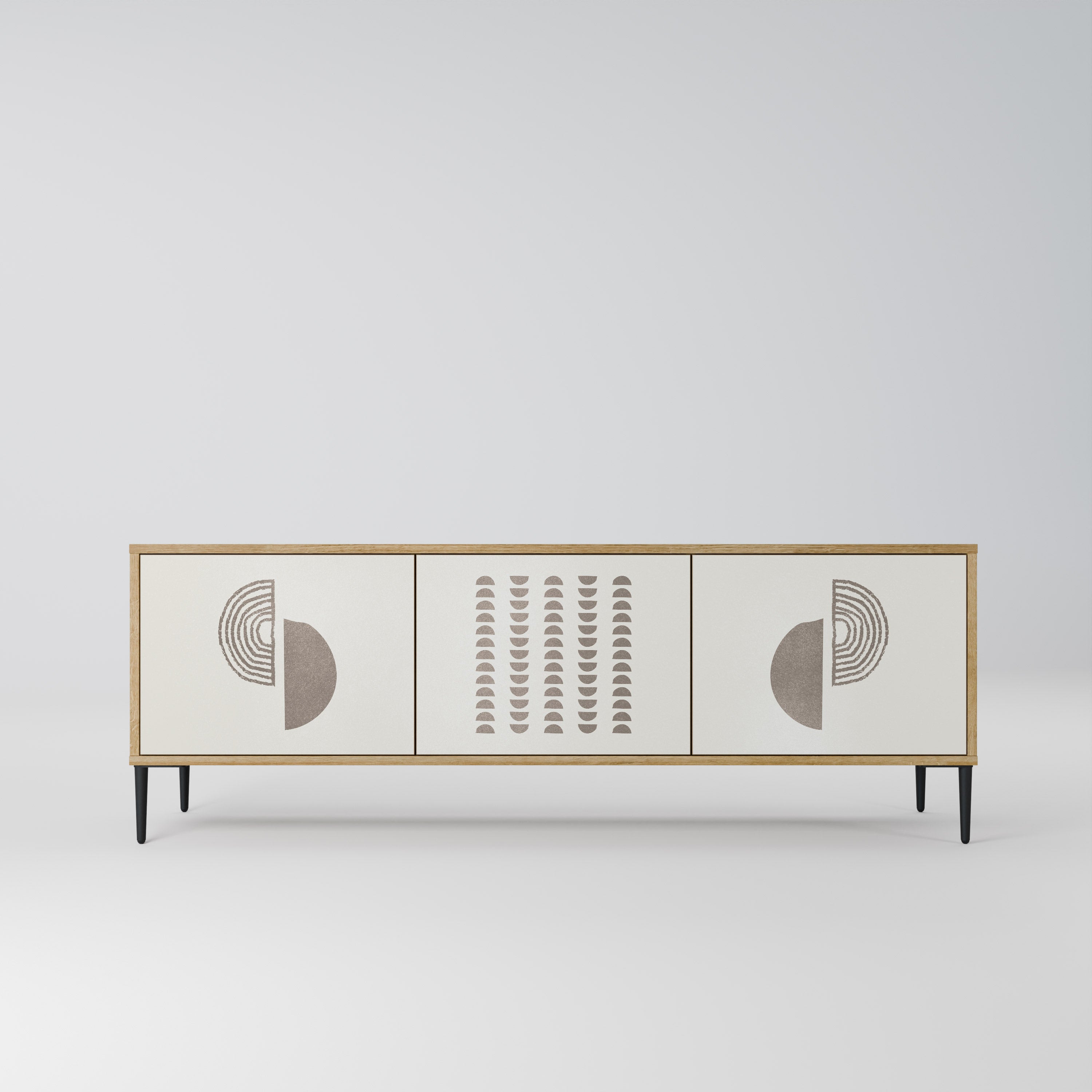 HARMONY ESSENCE 3-Door TV Stand in Oak Effect