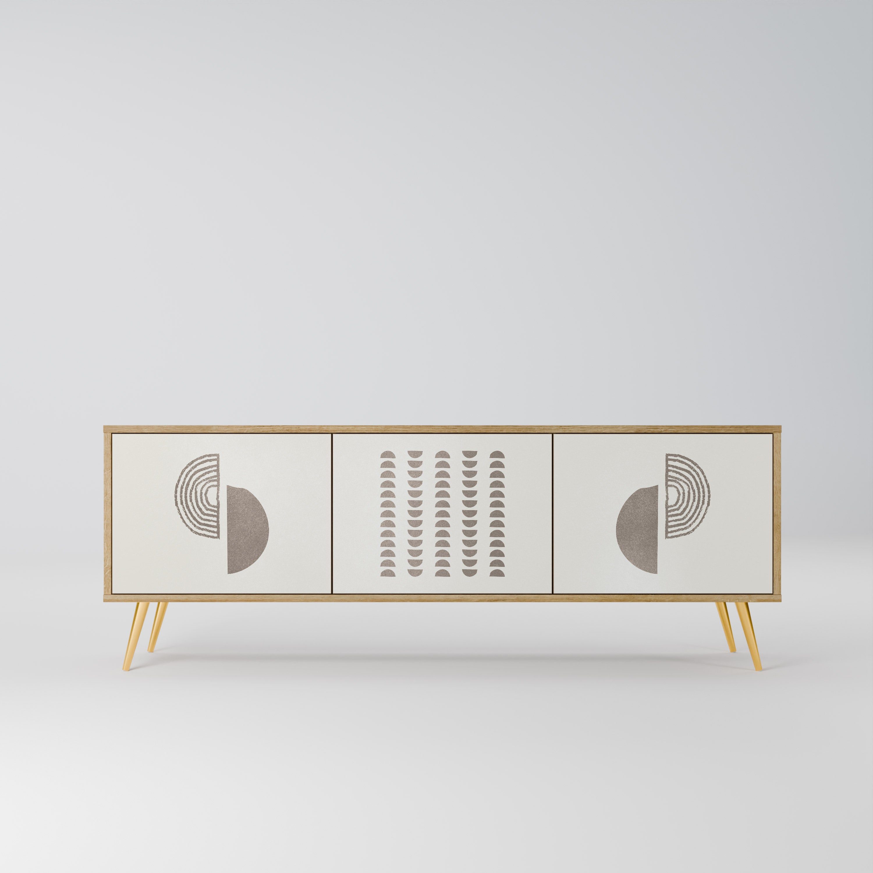 HARMONY ESSENCE 3-Door TV Stand in Oak Effect