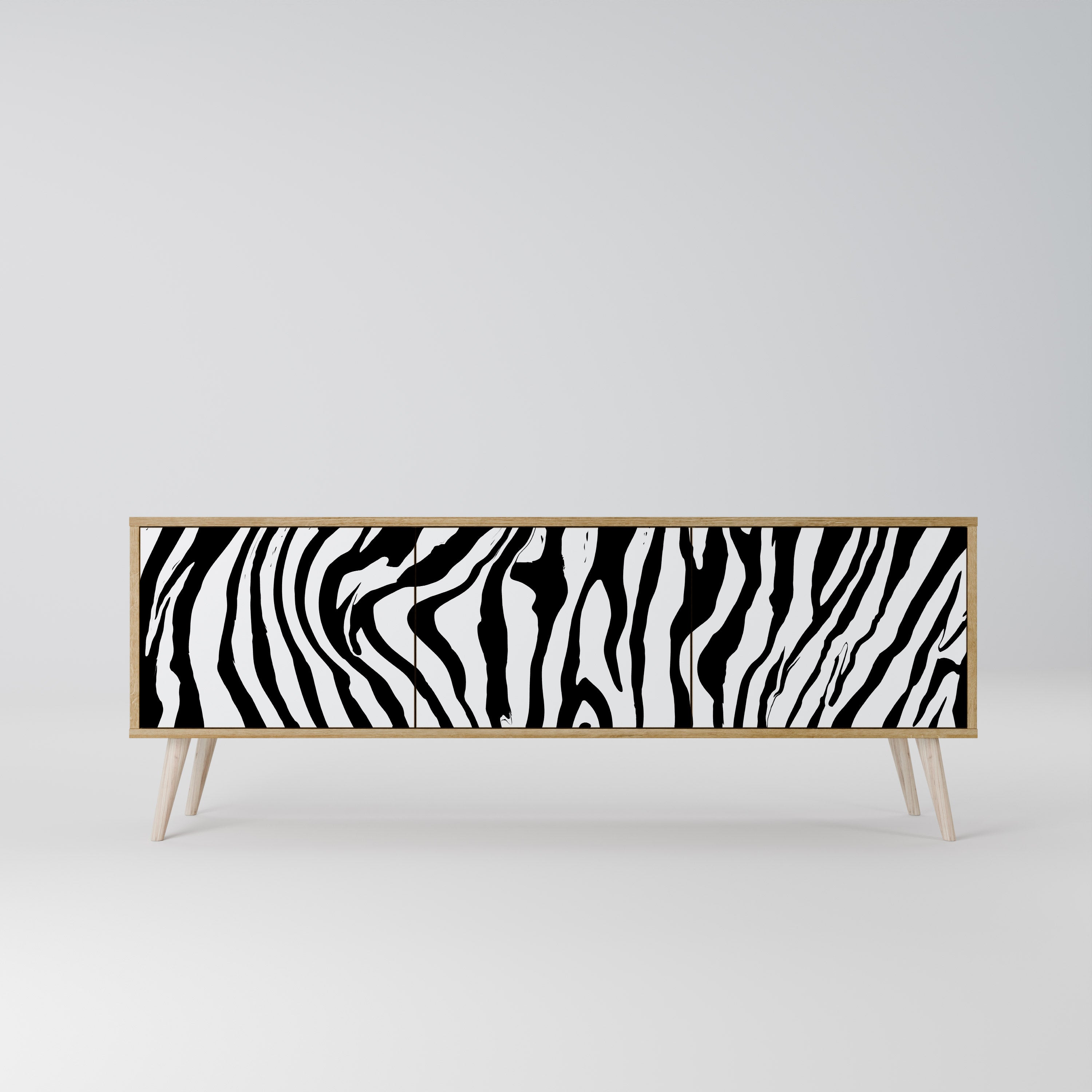 SPLENDID ZEBRA 3-Door TV Stand in Oak Effect