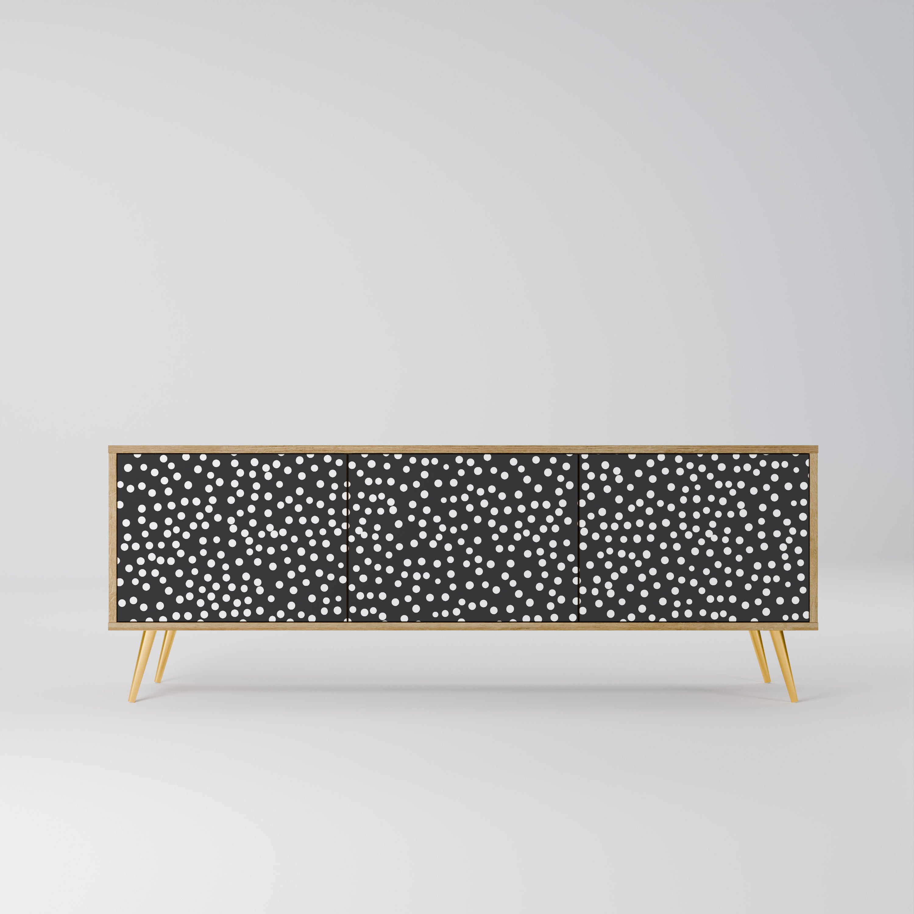 Mueble de TV de 3 puertas BLINDING LIGHTS con efecto roble