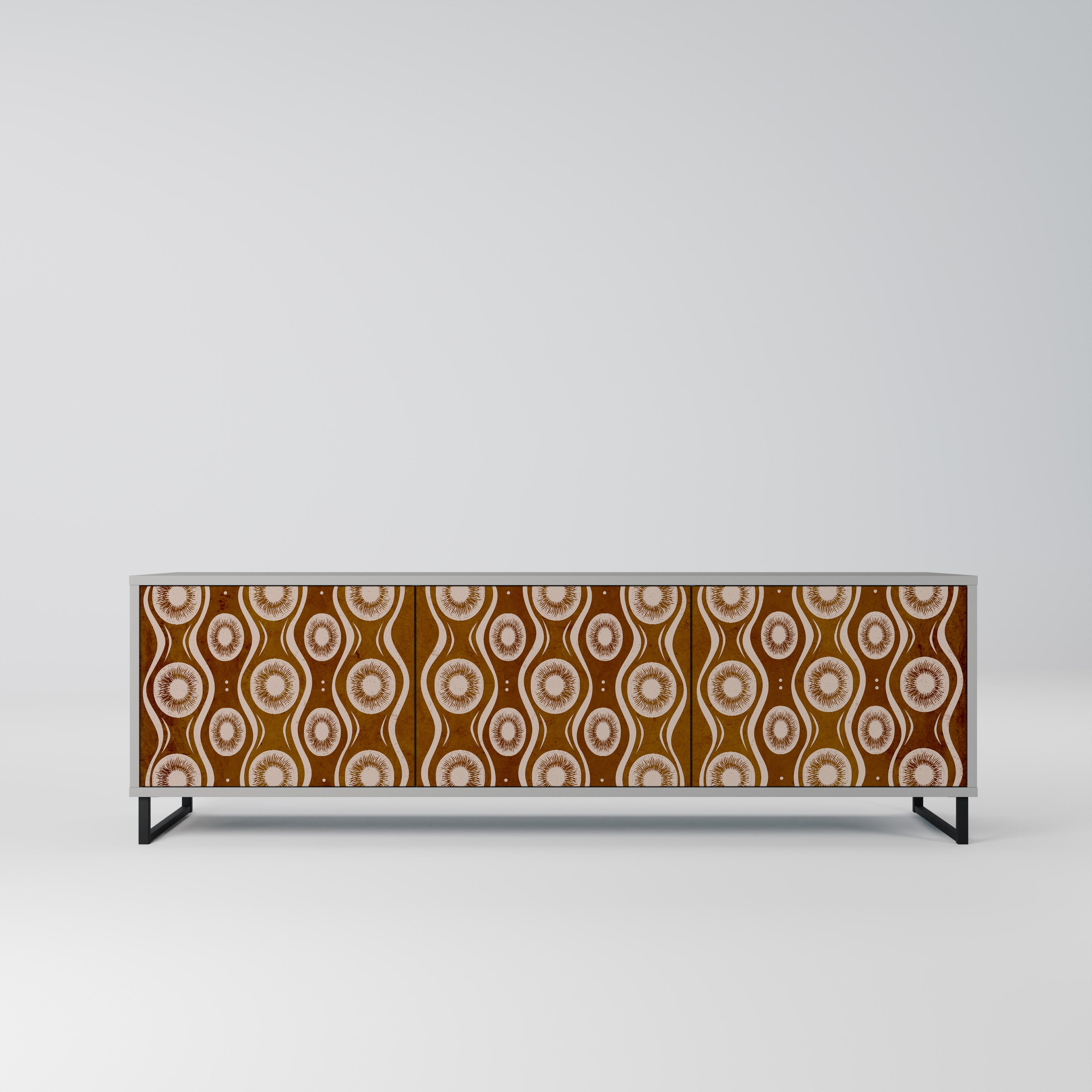 Mueble de TV de 3 puertas BROWN EYES en acabado gris