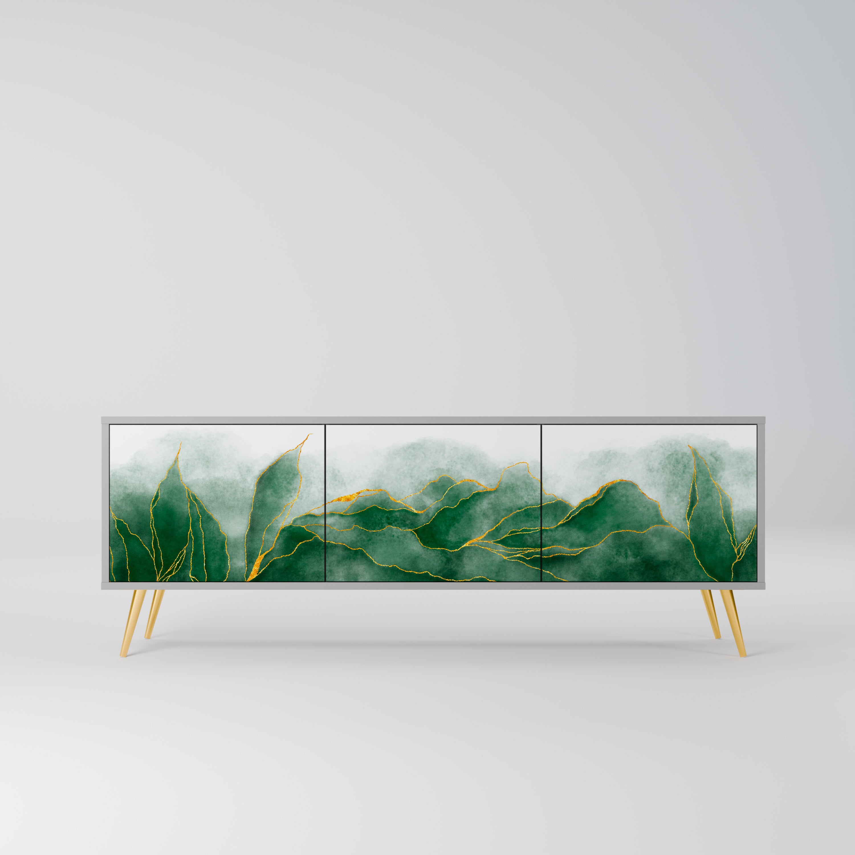 Mueble de TV de 3 puertas EXPENSIVE NATURE en acabado gris