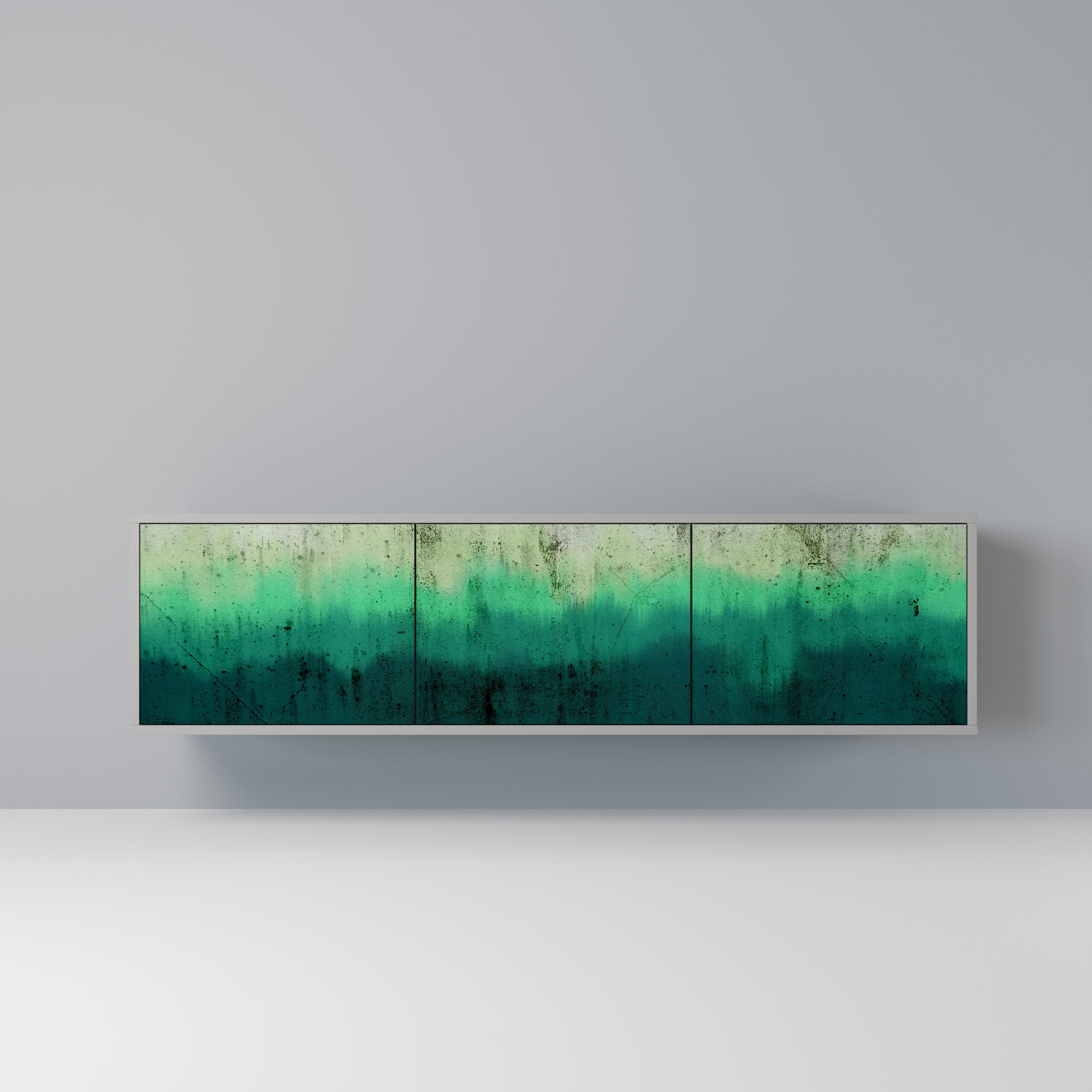 Mueble de TV de 3 puertas NORTHERN LIGHTS en acabado gris
