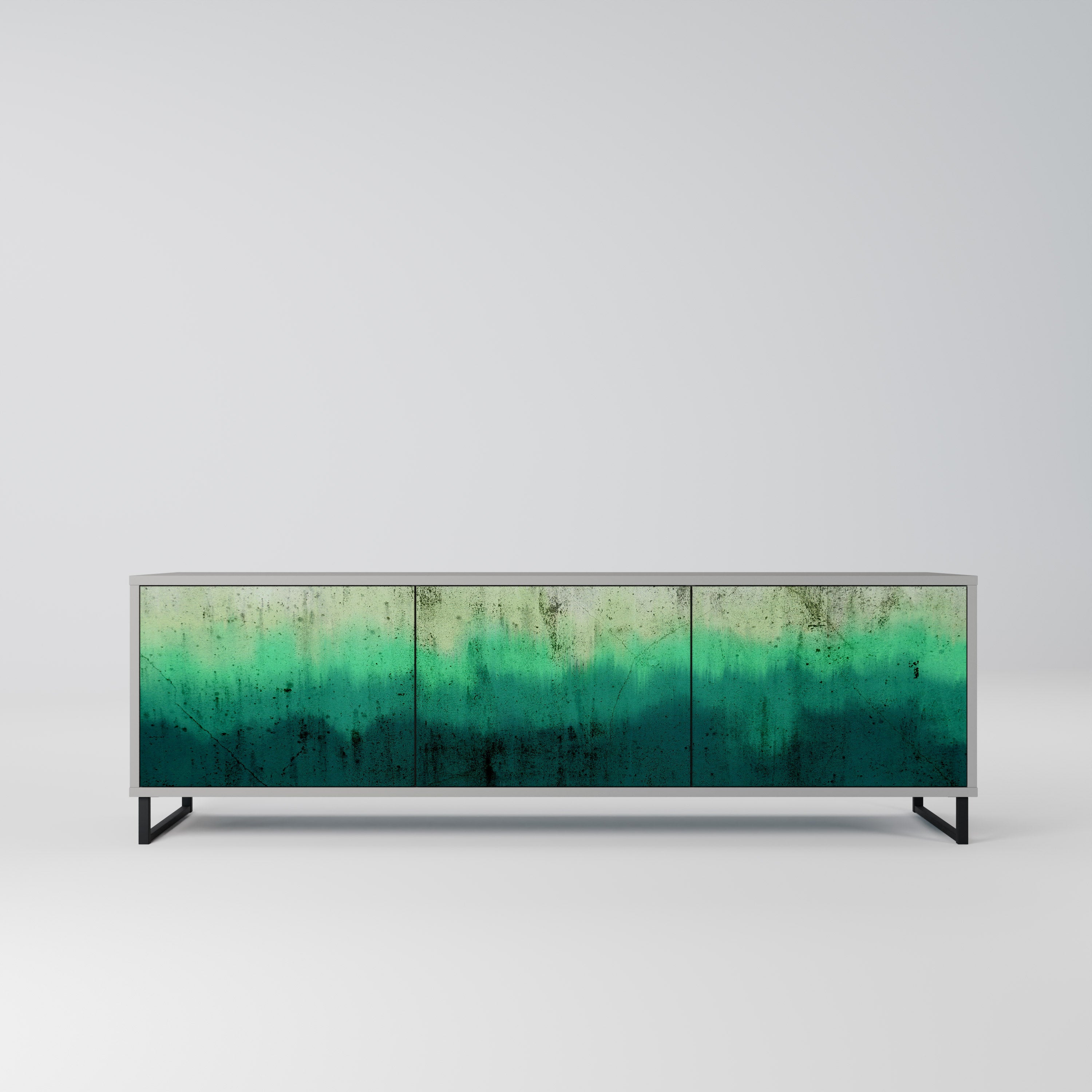 Mueble de TV de 3 puertas NORTHERN LIGHTS en acabado gris