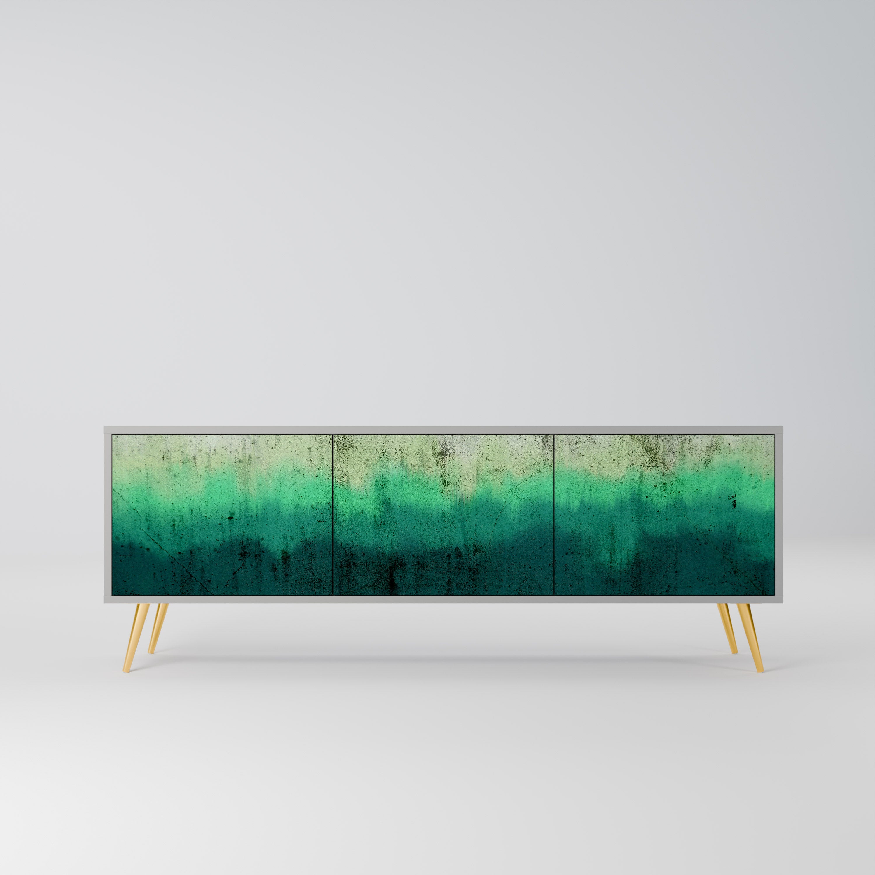 Mueble de TV de 3 puertas NORTHERN LIGHTS en acabado gris