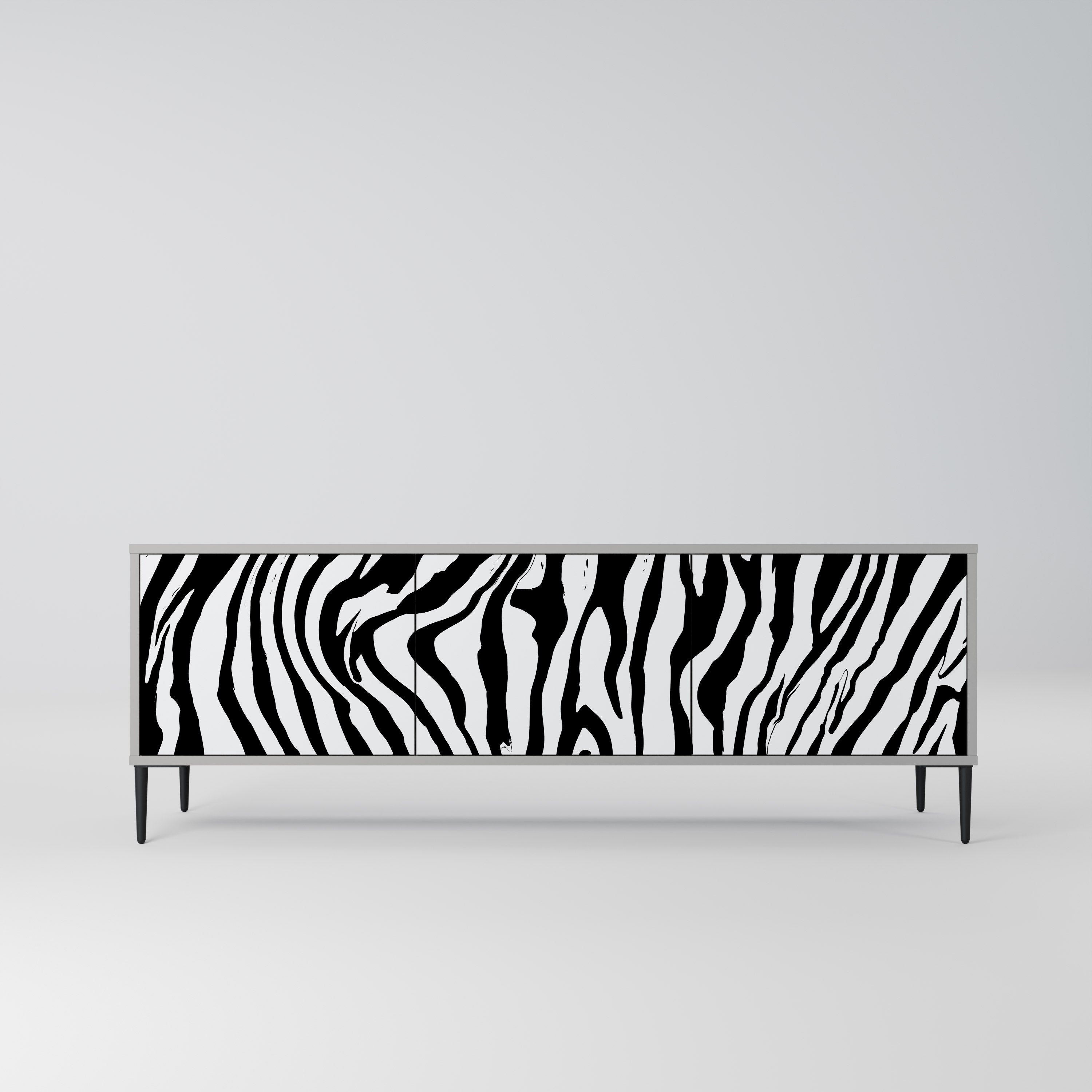 Mueble de TV SPLENDID ZEBRA de 3 puertas en acabado gris