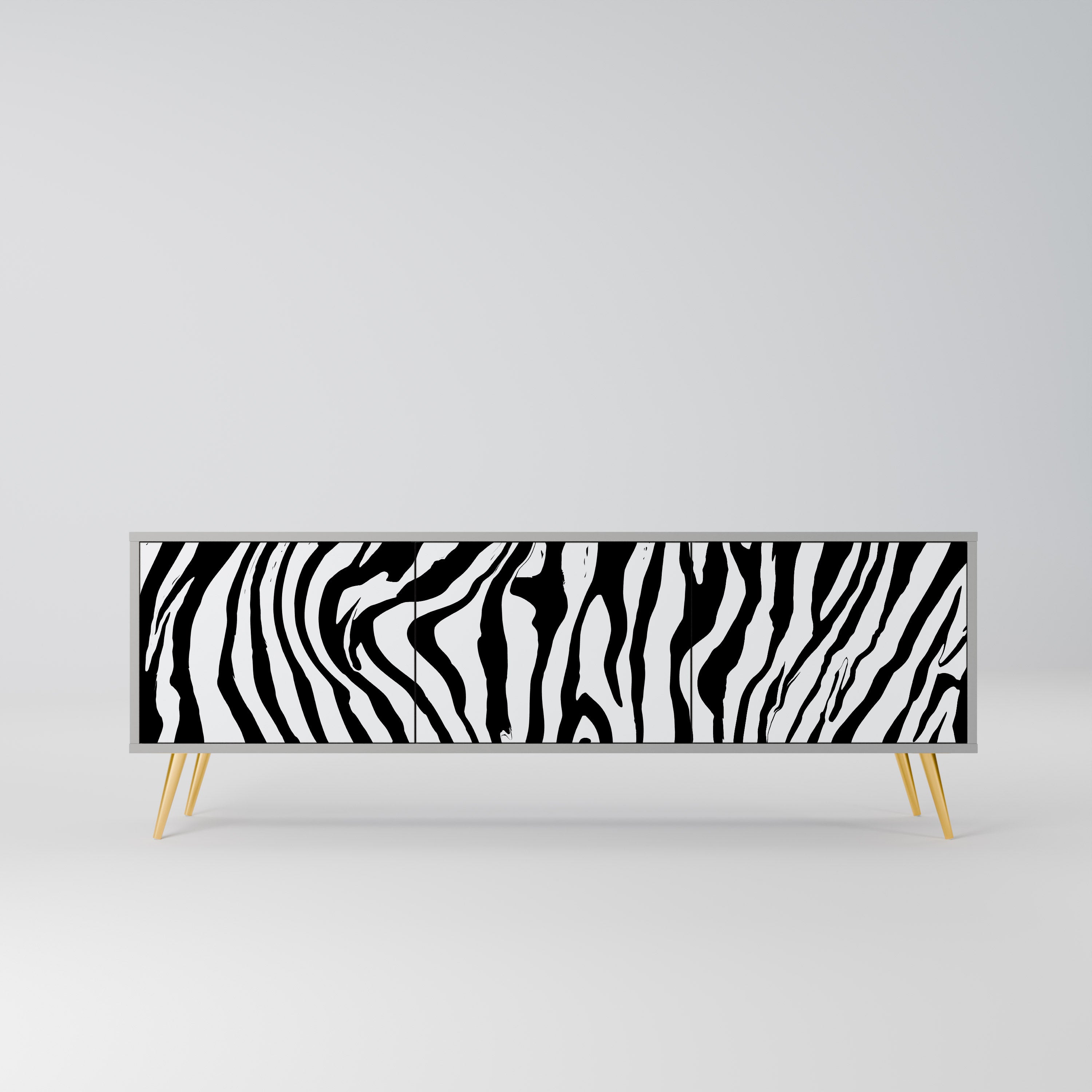 Mueble de TV SPLENDID ZEBRA de 3 puertas en acabado gris