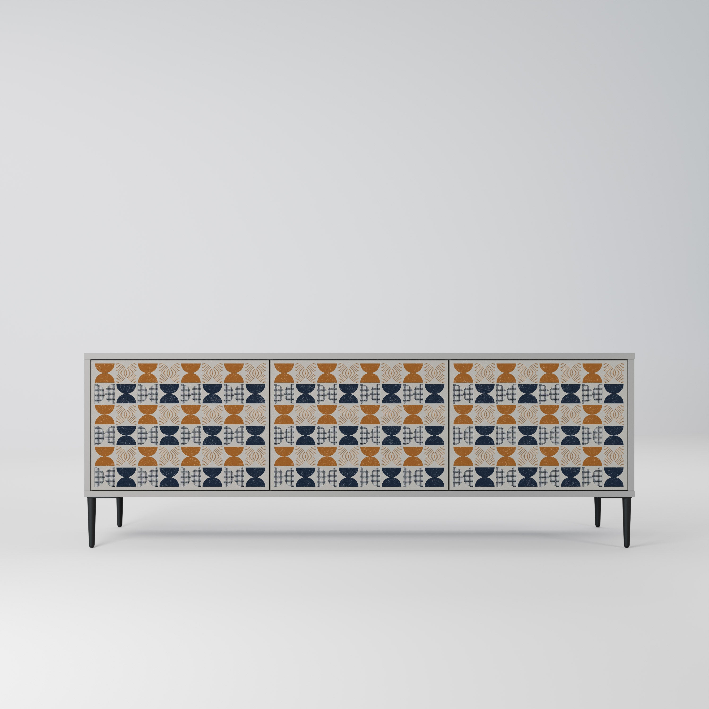 Mueble de TV de 3 puertas REFLECTION RANGE en acabado gris