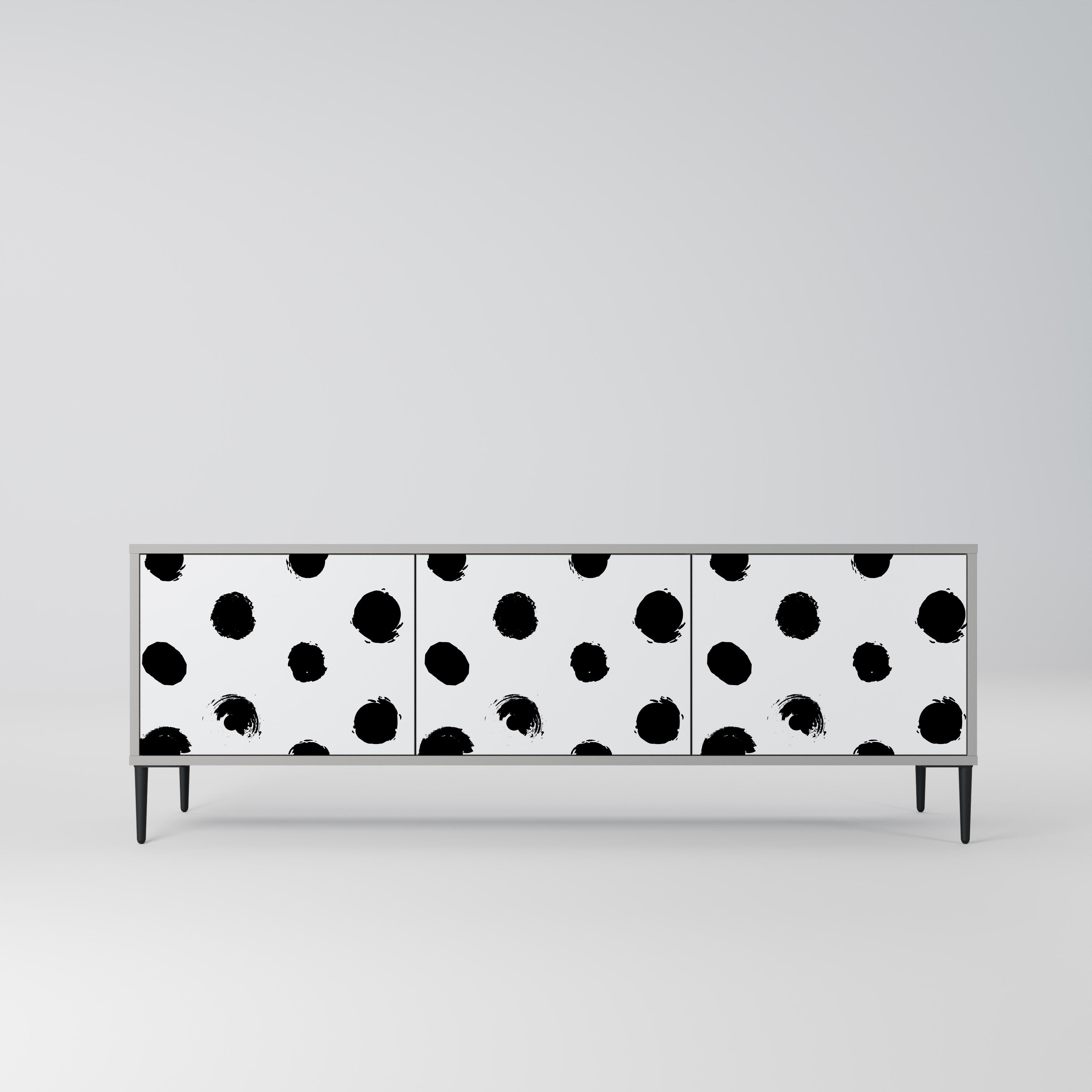 SLIPPING MINUTES Mueble de TV de 3 puertas en acabado gris