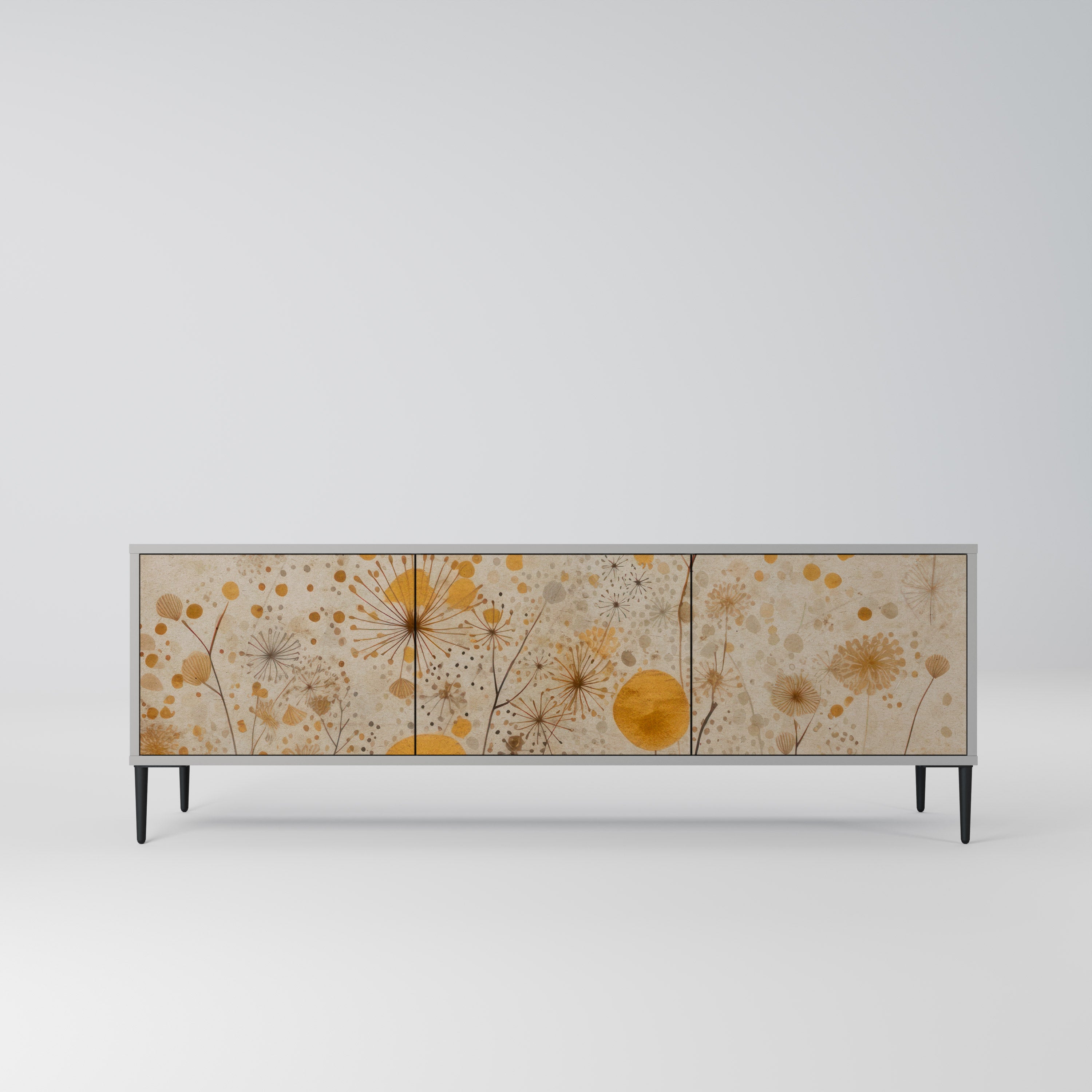 Mueble de TV de 3 puertas MORNING GLADE en acabado gris