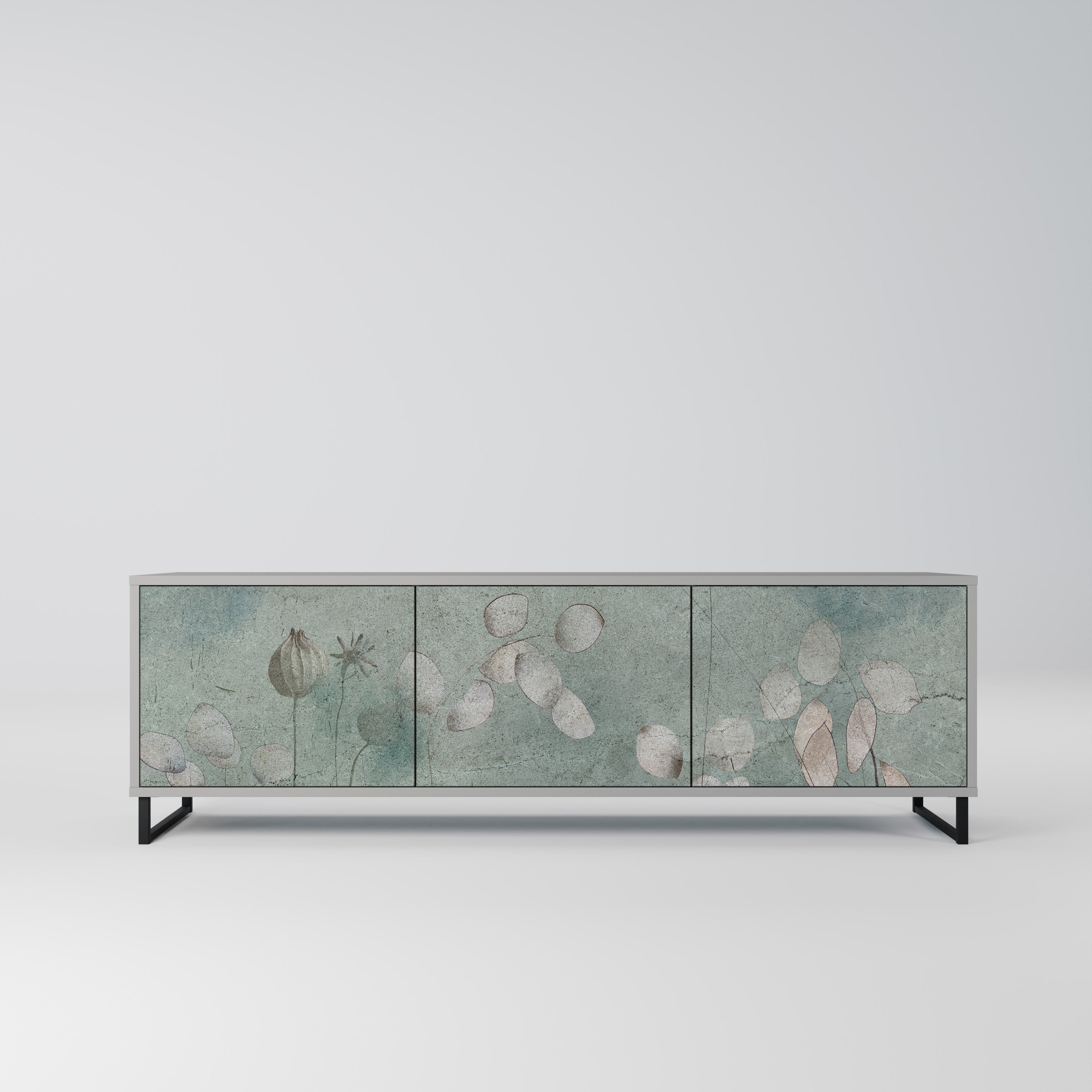 Mueble de TV NIGHT LADY de 3 puertas en acabado gris