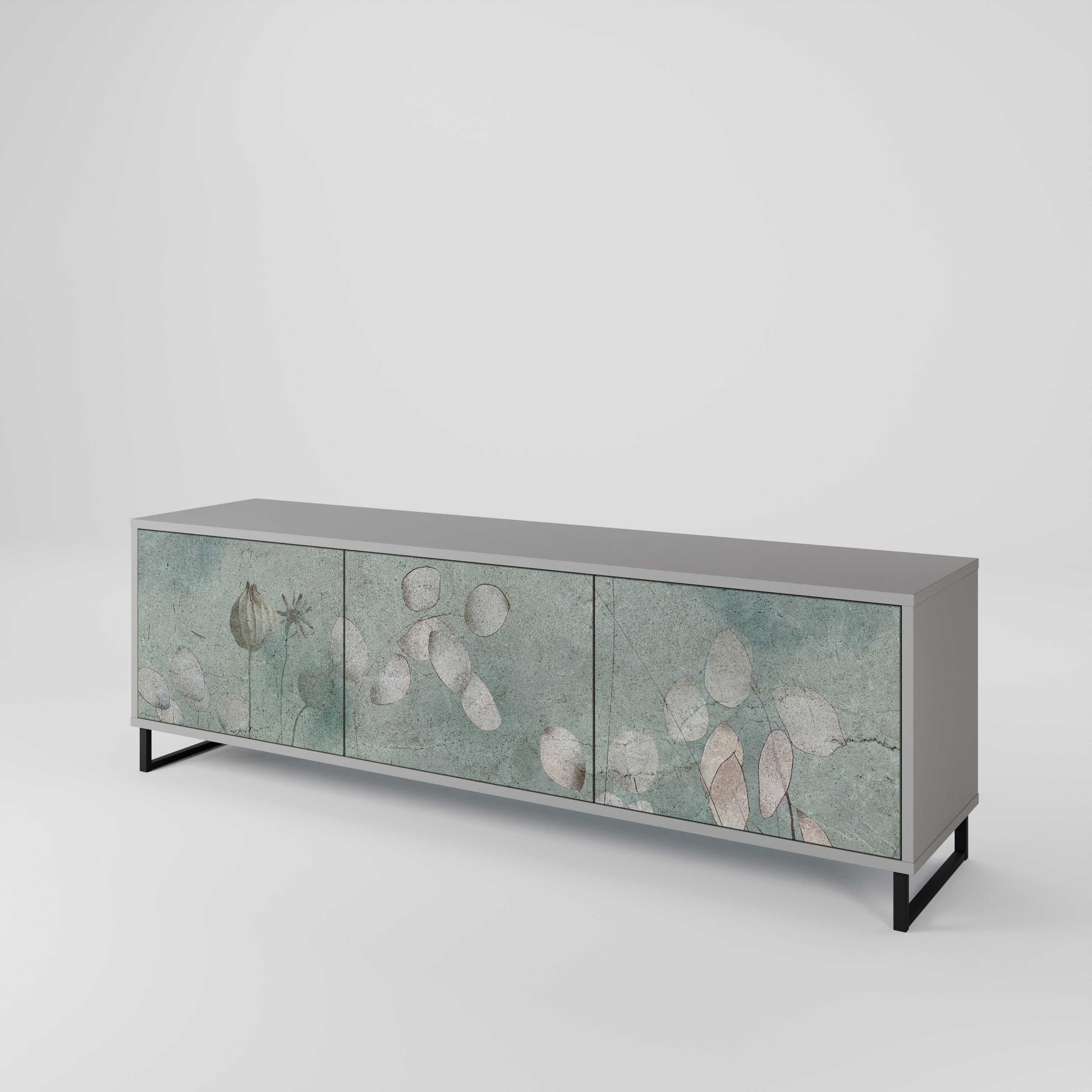 Mueble de TV NIGHT LADY de 3 puertas en acabado gris