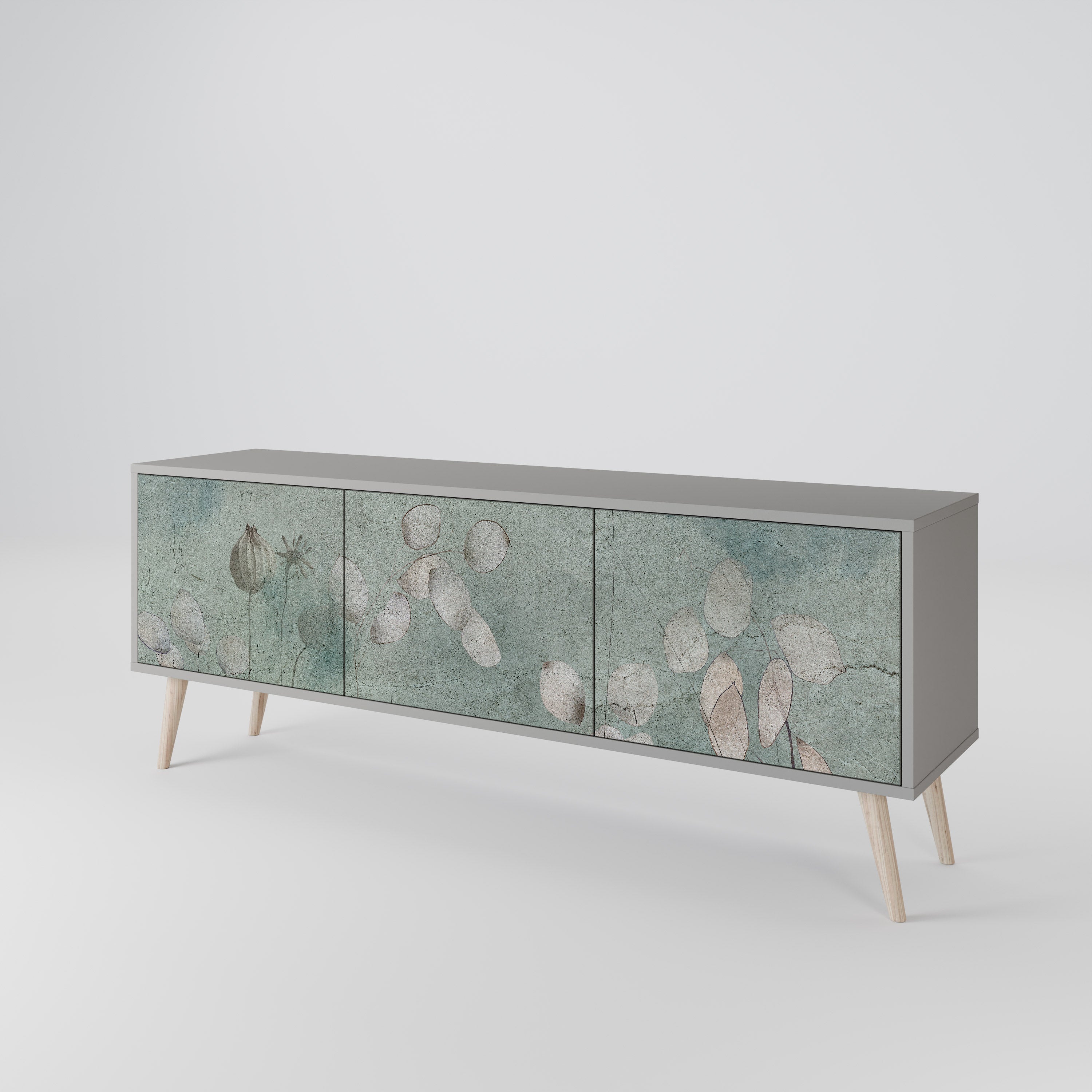 Mueble de TV NIGHT LADY de 3 puertas en acabado gris