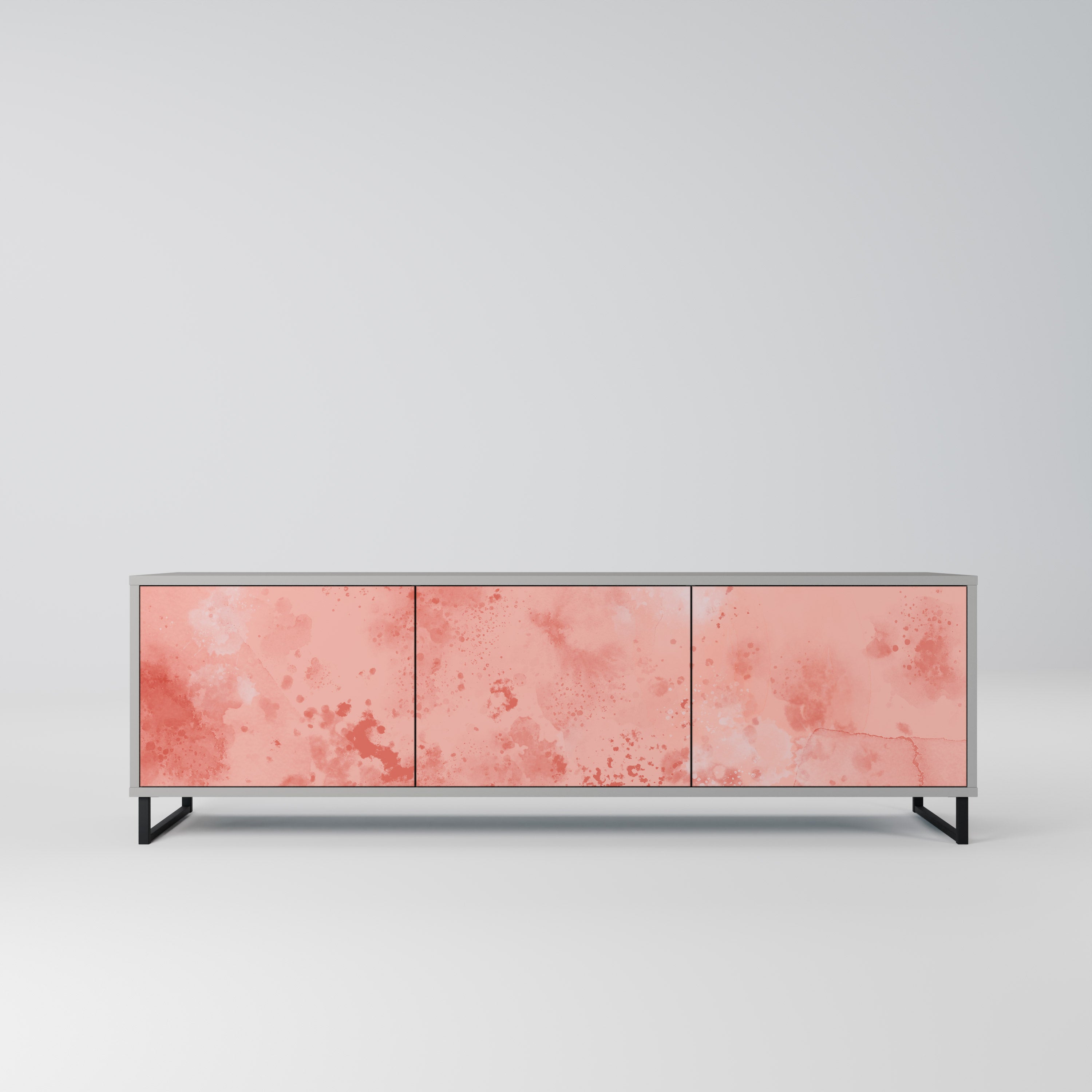Mueble de TV de 3 puertas CRANE DANCE en acabado gris