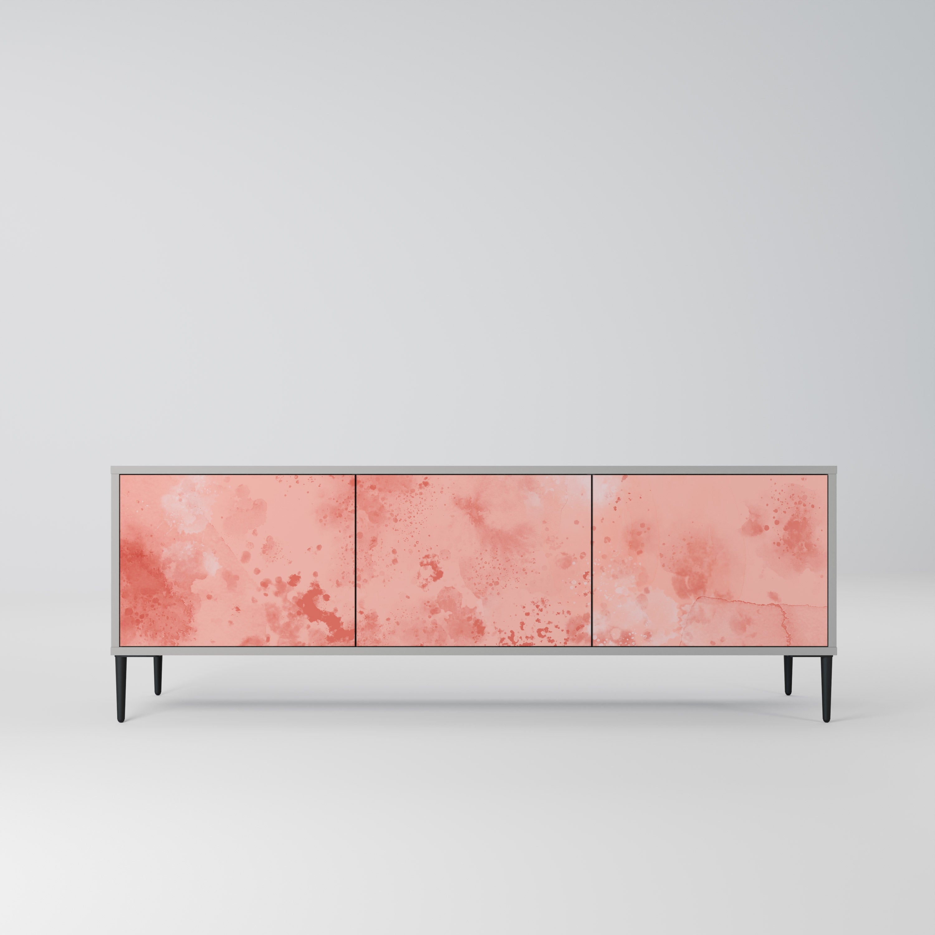 Mueble de TV de 3 puertas CRANE DANCE en acabado gris