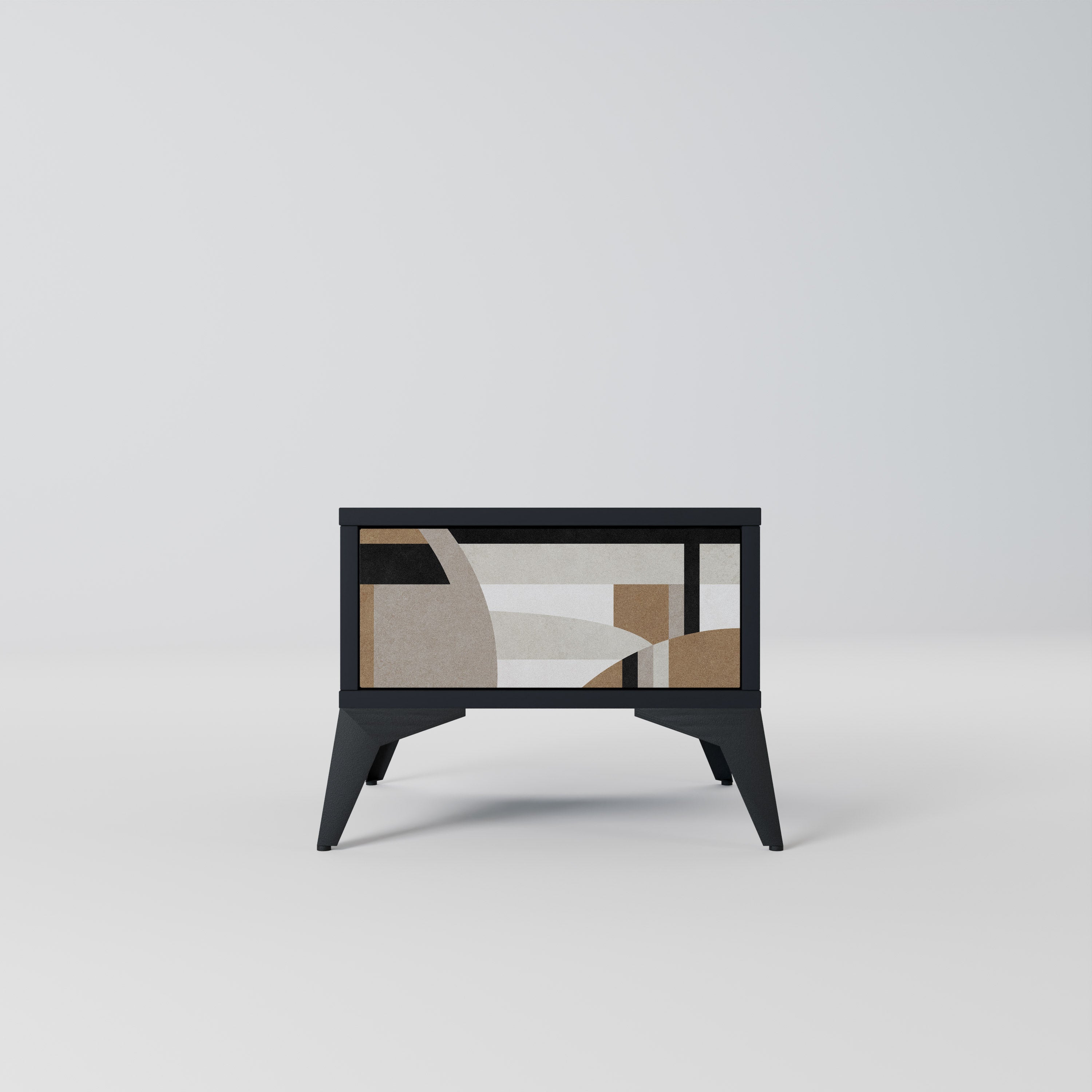 DELICATE MEMENTO Nightstand in Black Finish