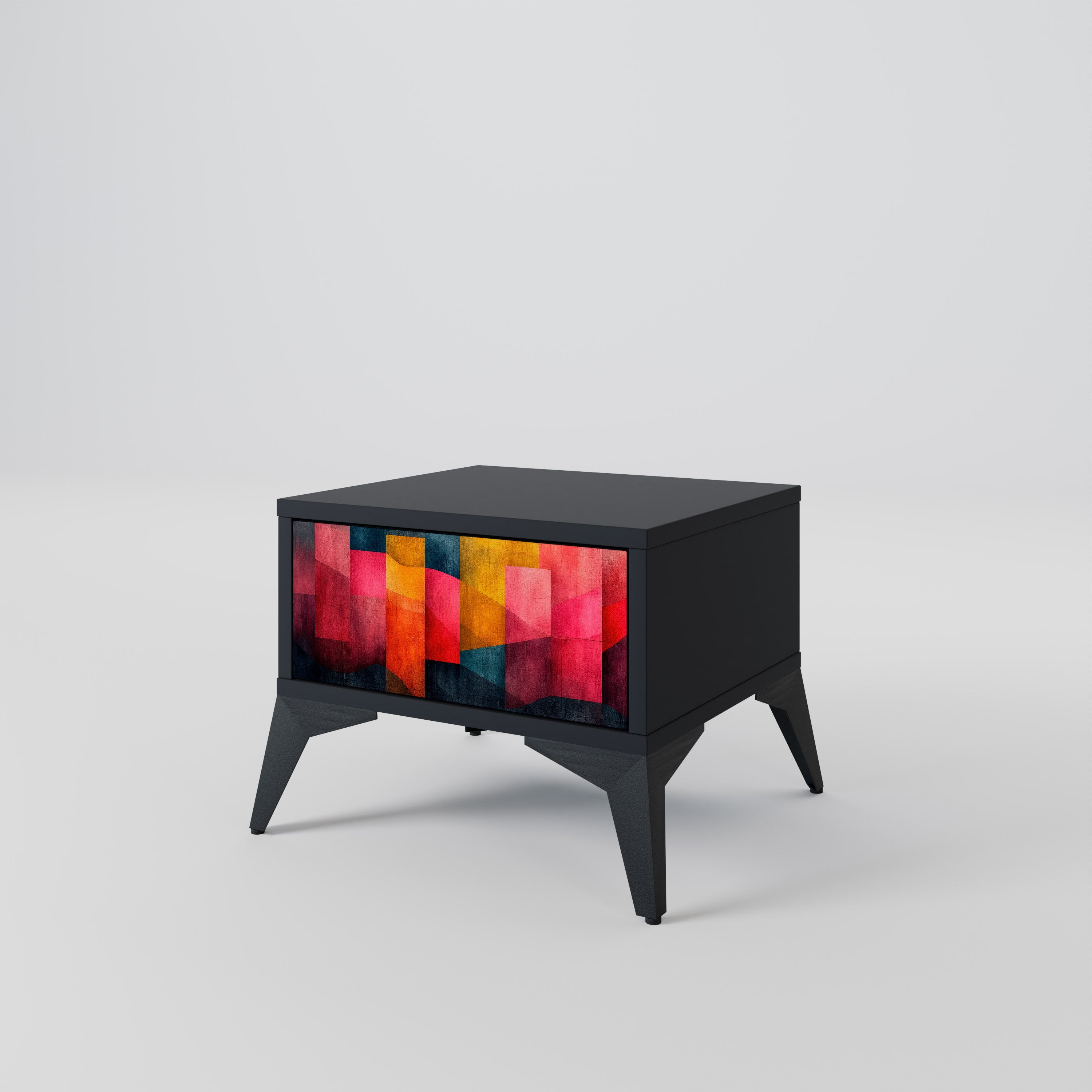 COLORFUL SOUNDS Nightstand in Black Finish