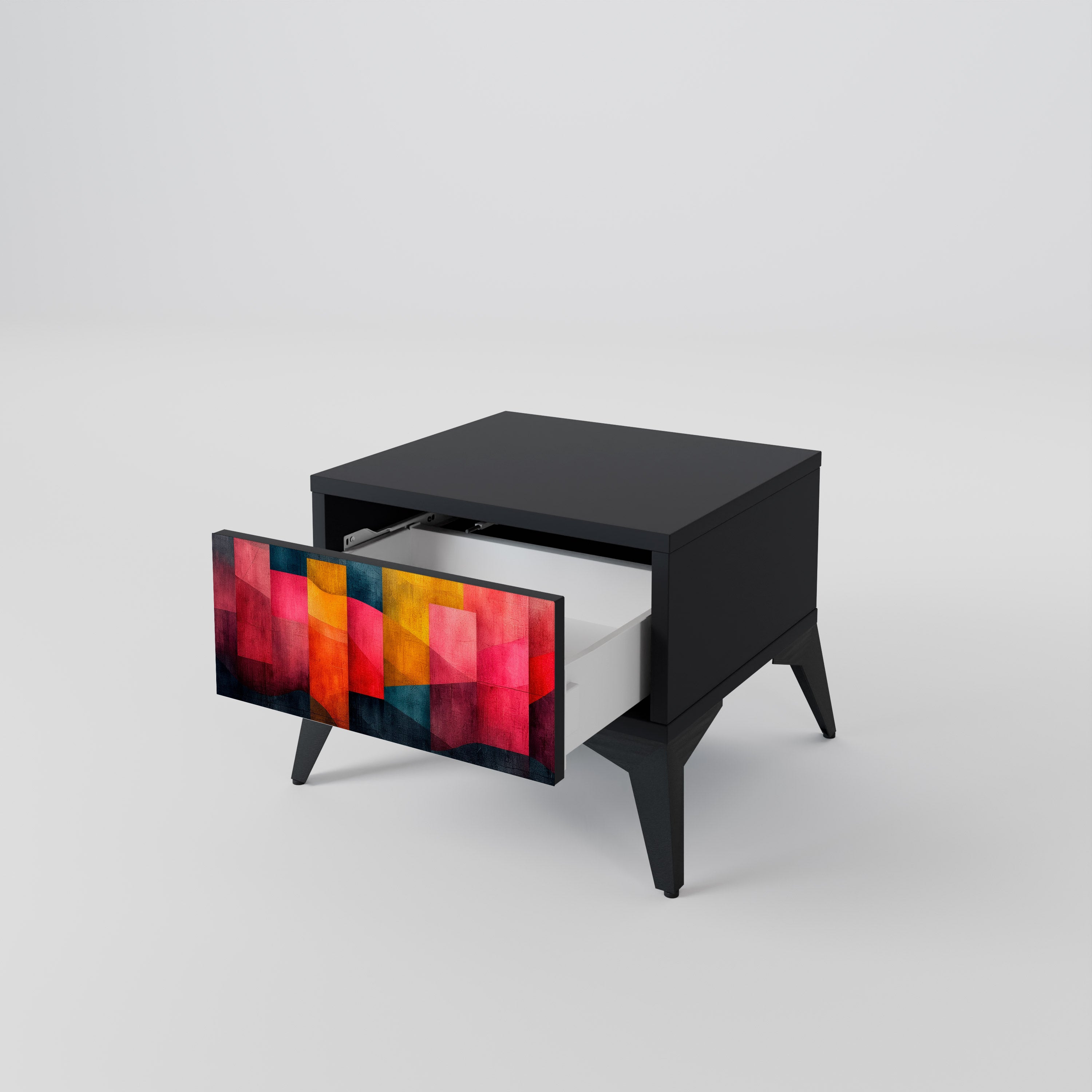 COLORFUL SOUNDS Nightstand in Black Finish