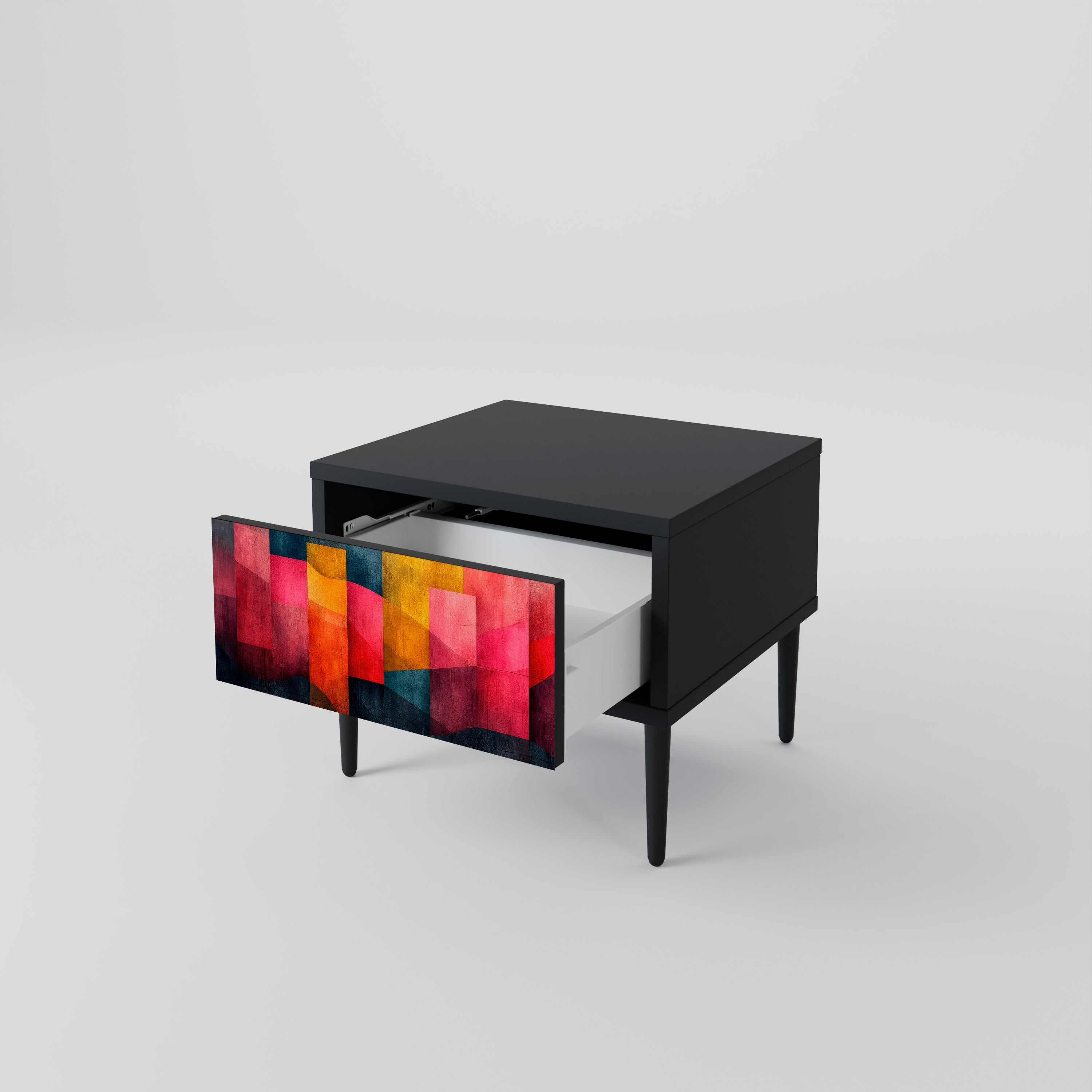 COLORFUL SOUNDS Nightstand in Black Finish
