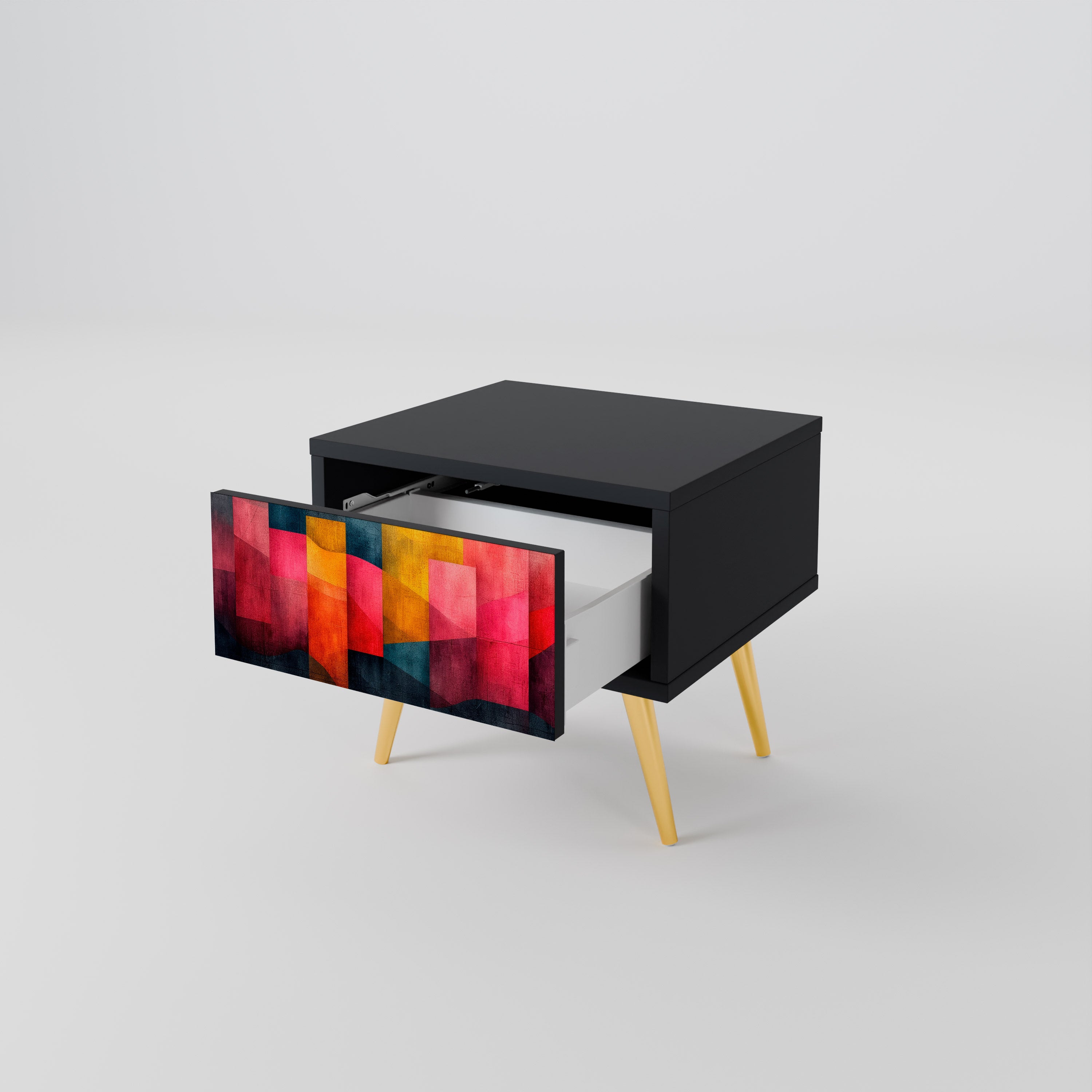 COLORFUL SOUNDS Nightstand in Black Finish